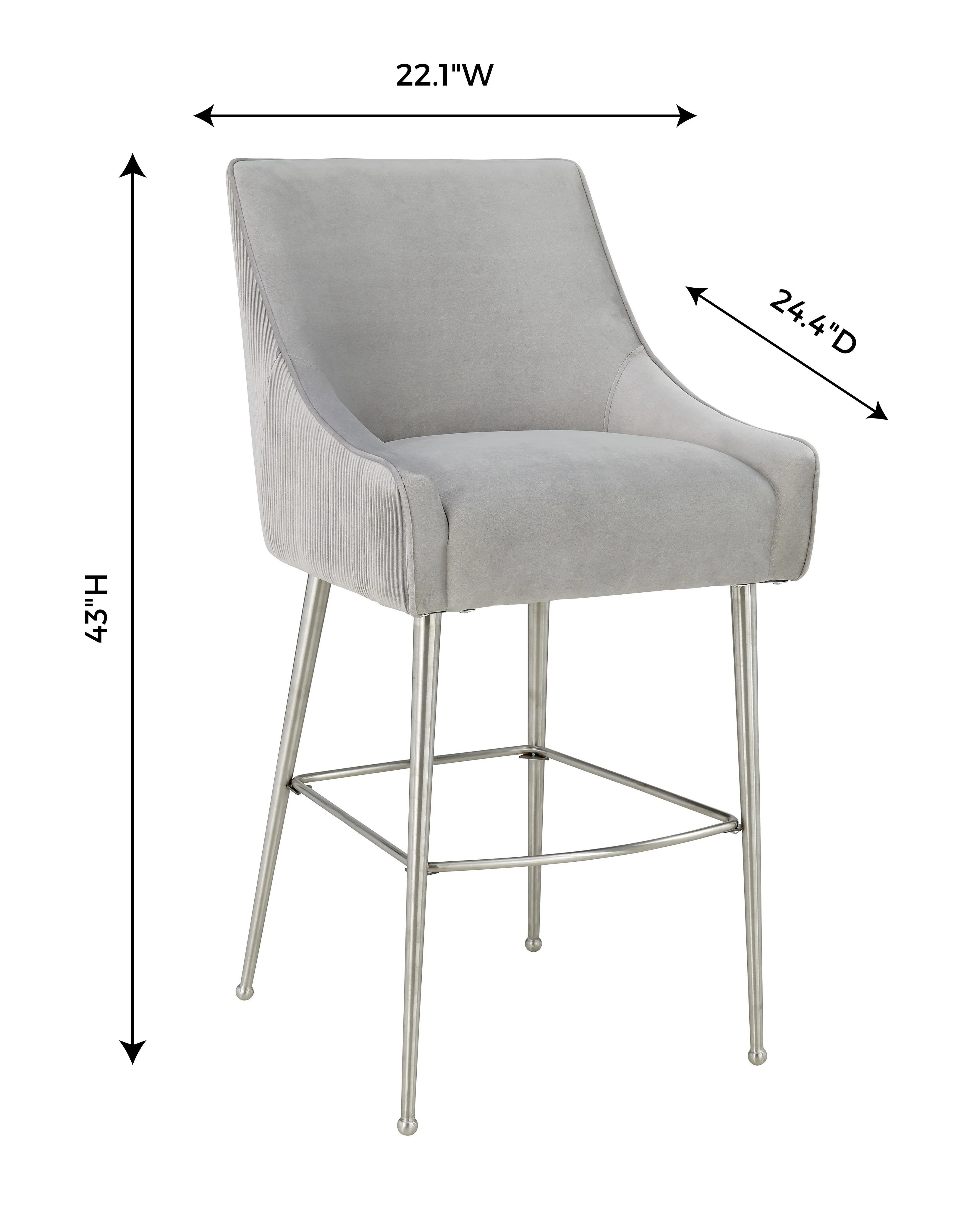 Beatrix Pleated Velvet Stool - Image 12