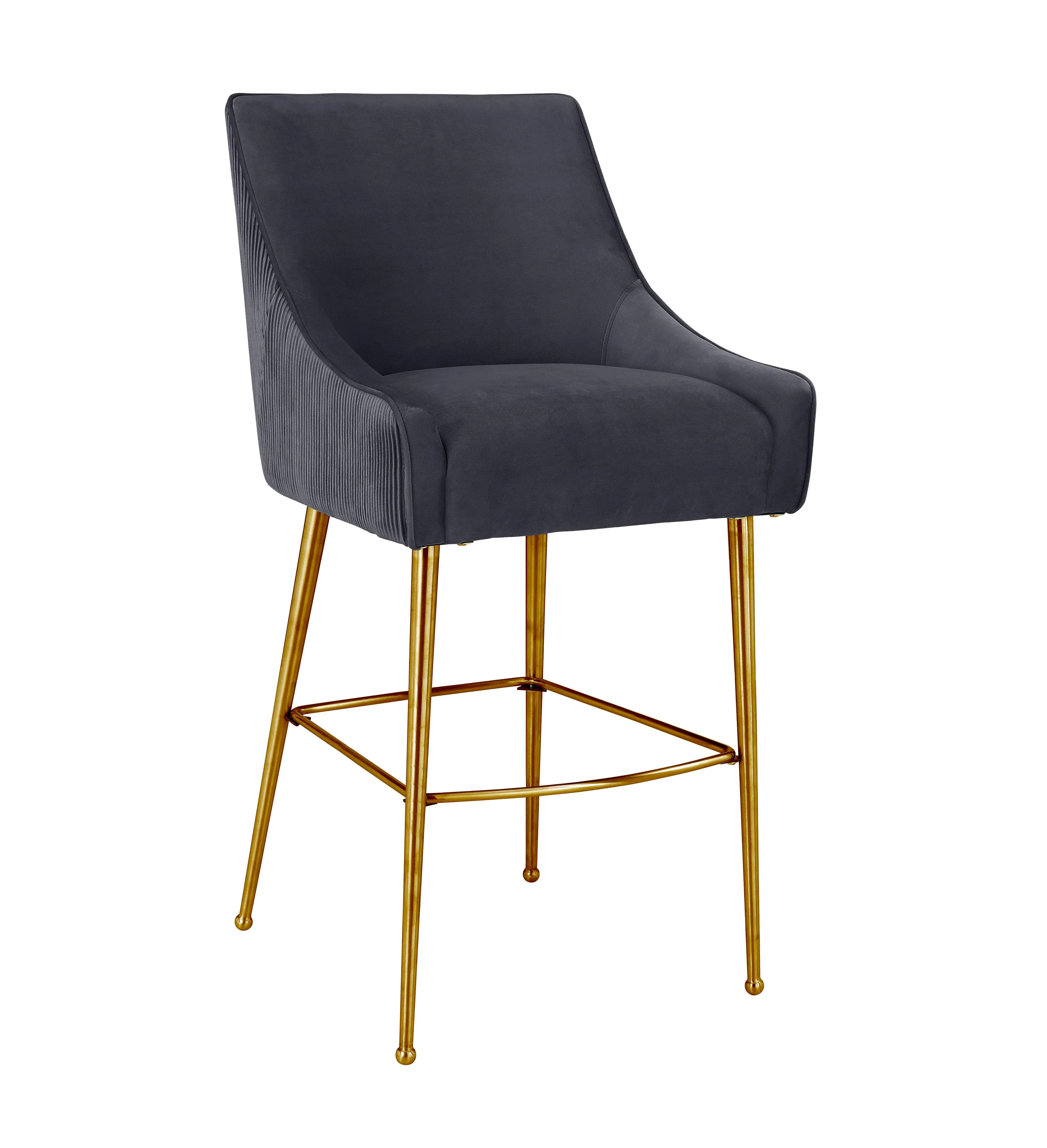 Beatrix Pleated Velvet Stool - Image 13
