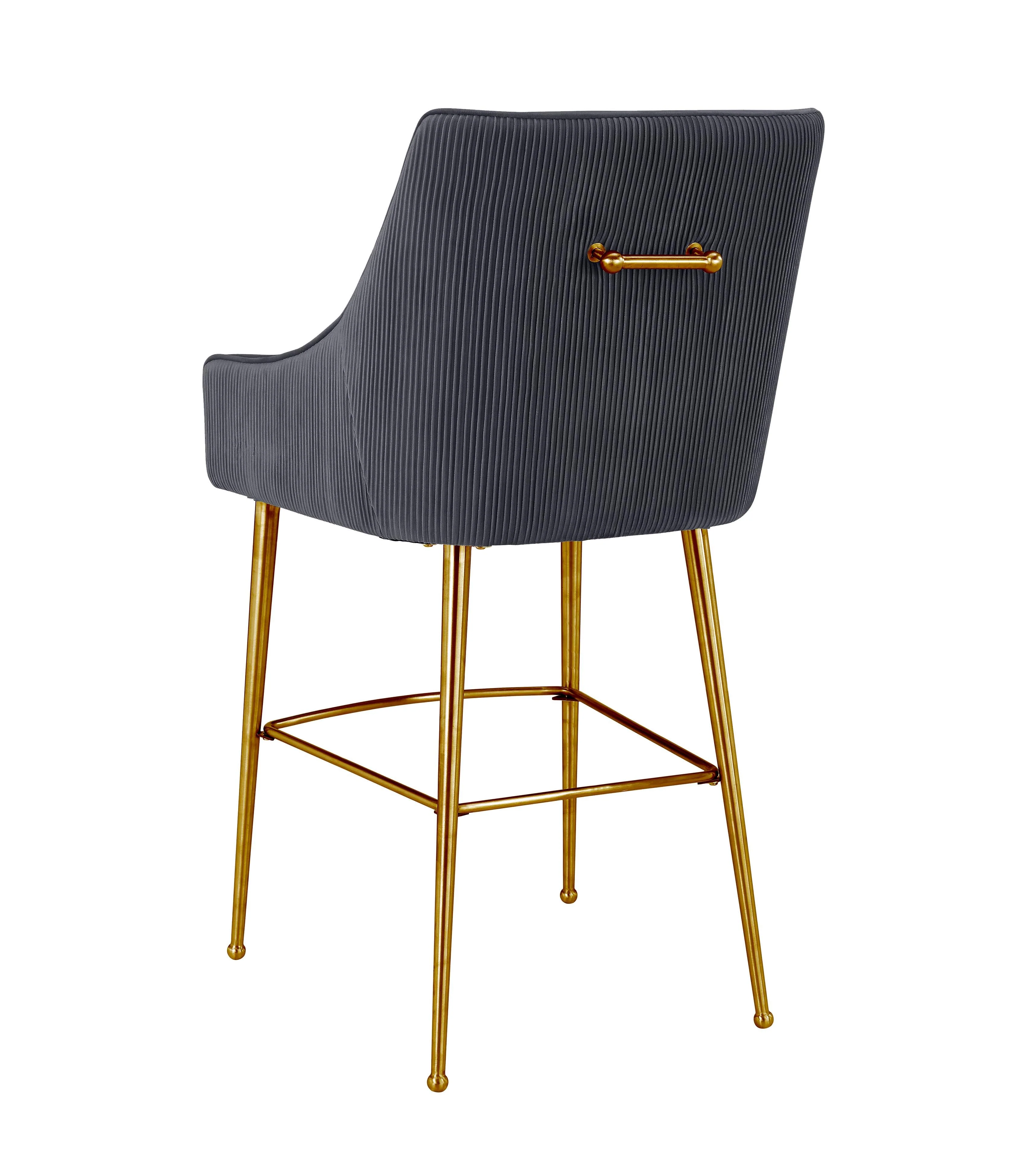 Beatrix Pleated Velvet Stool - Image 22