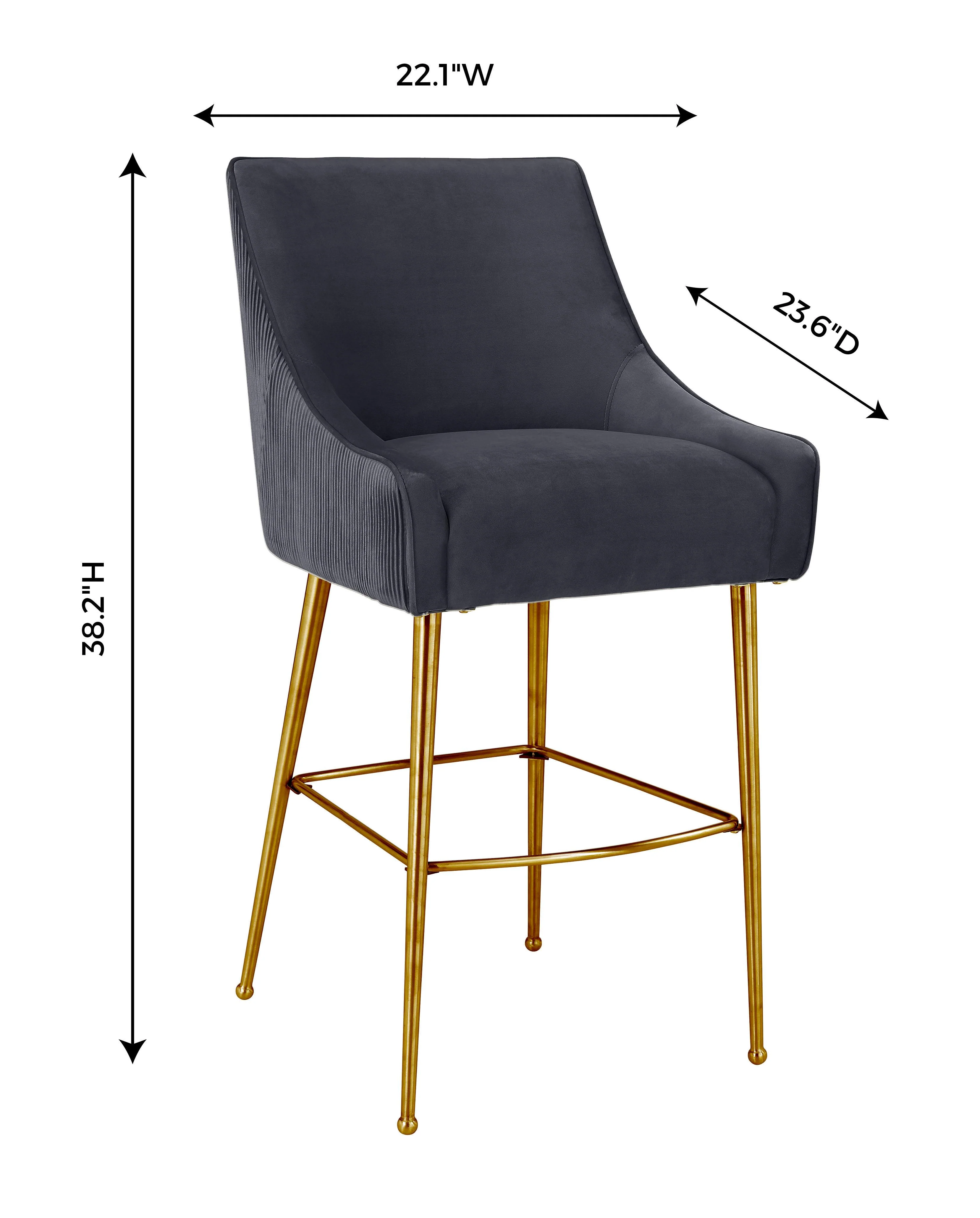 Beatrix Pleated Velvet Stool - Image 24
