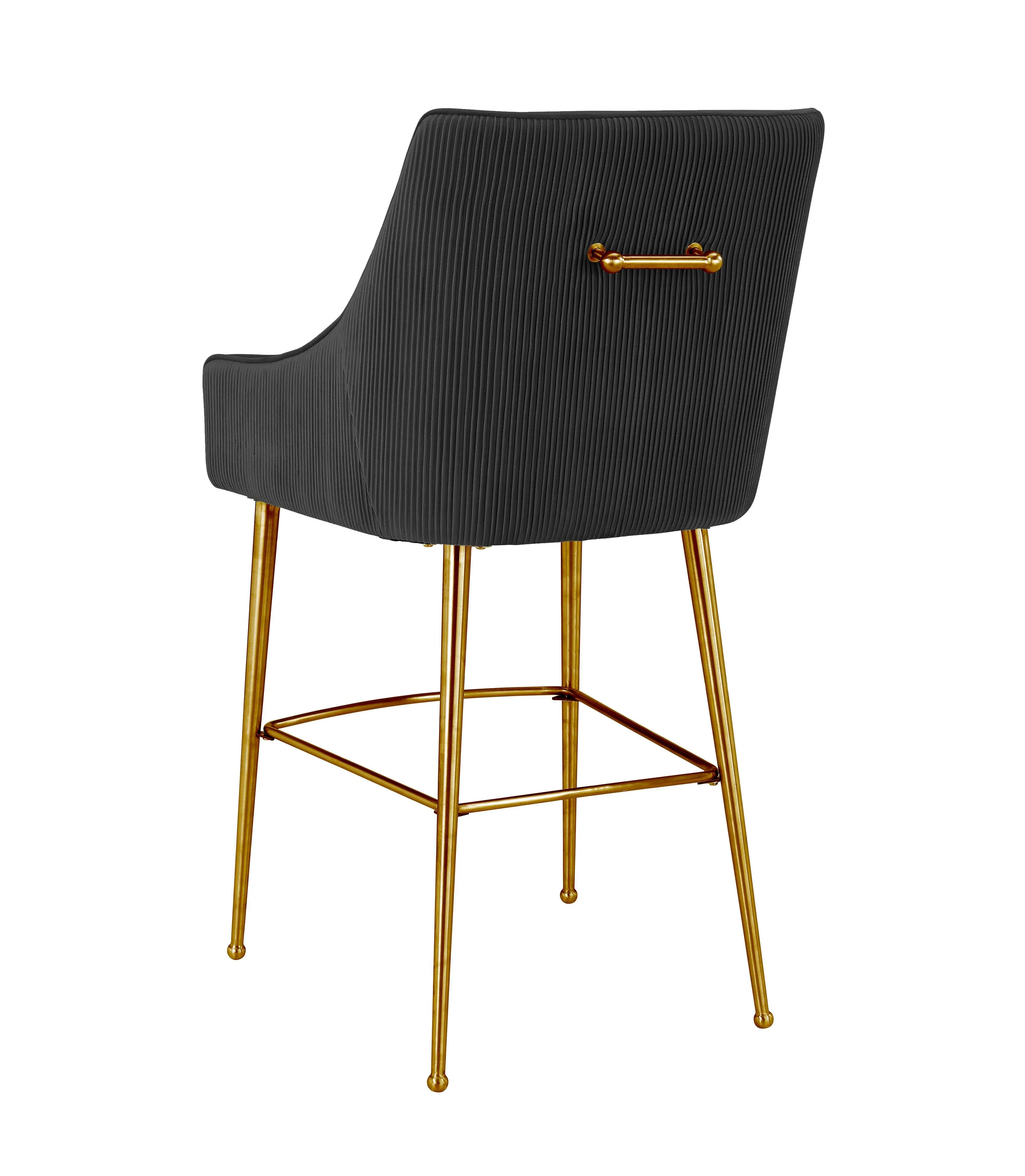 Beatrix Pleated Velvet Stool - Image 27