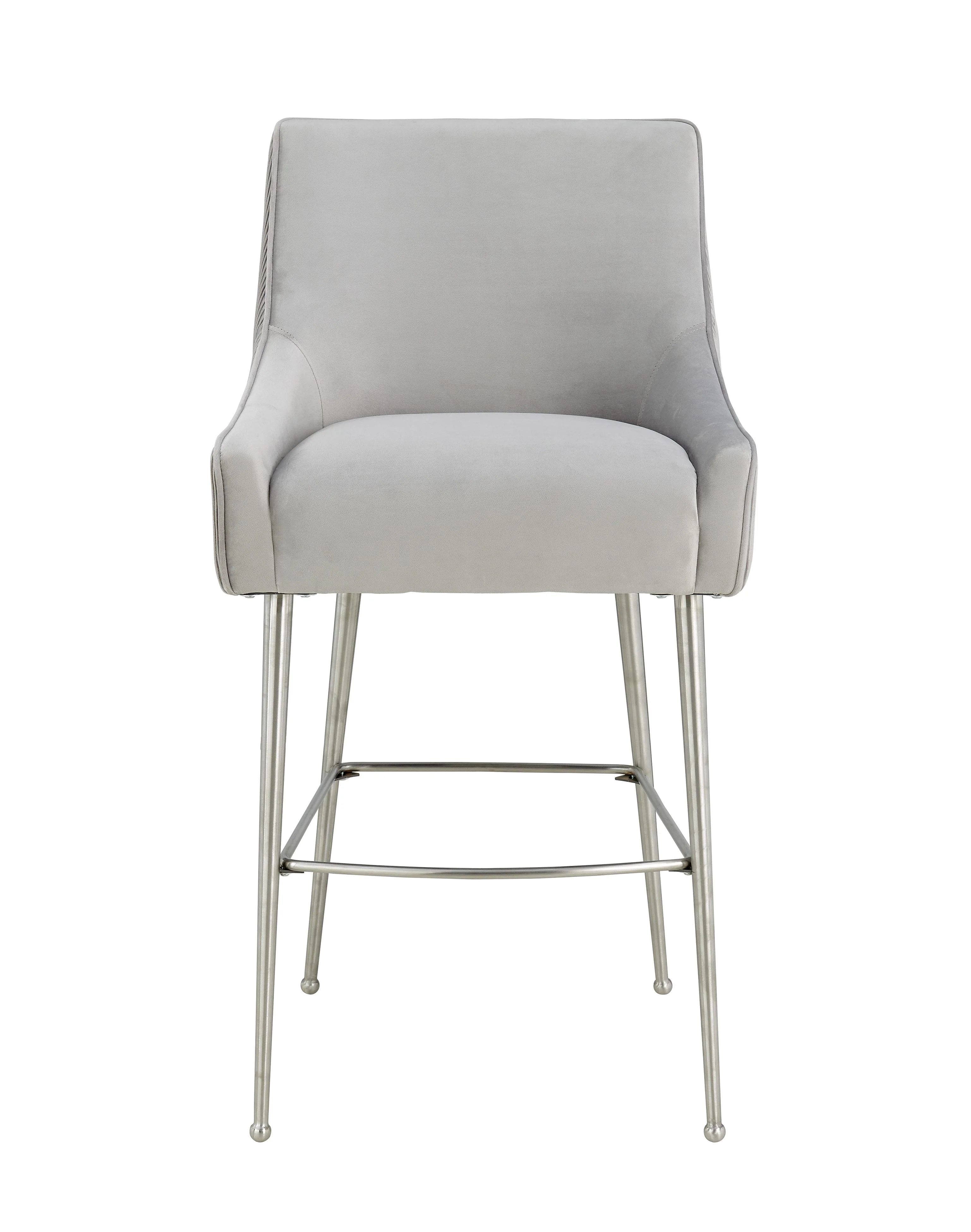 Beatrix Pleated Velvet Stool - Image 3