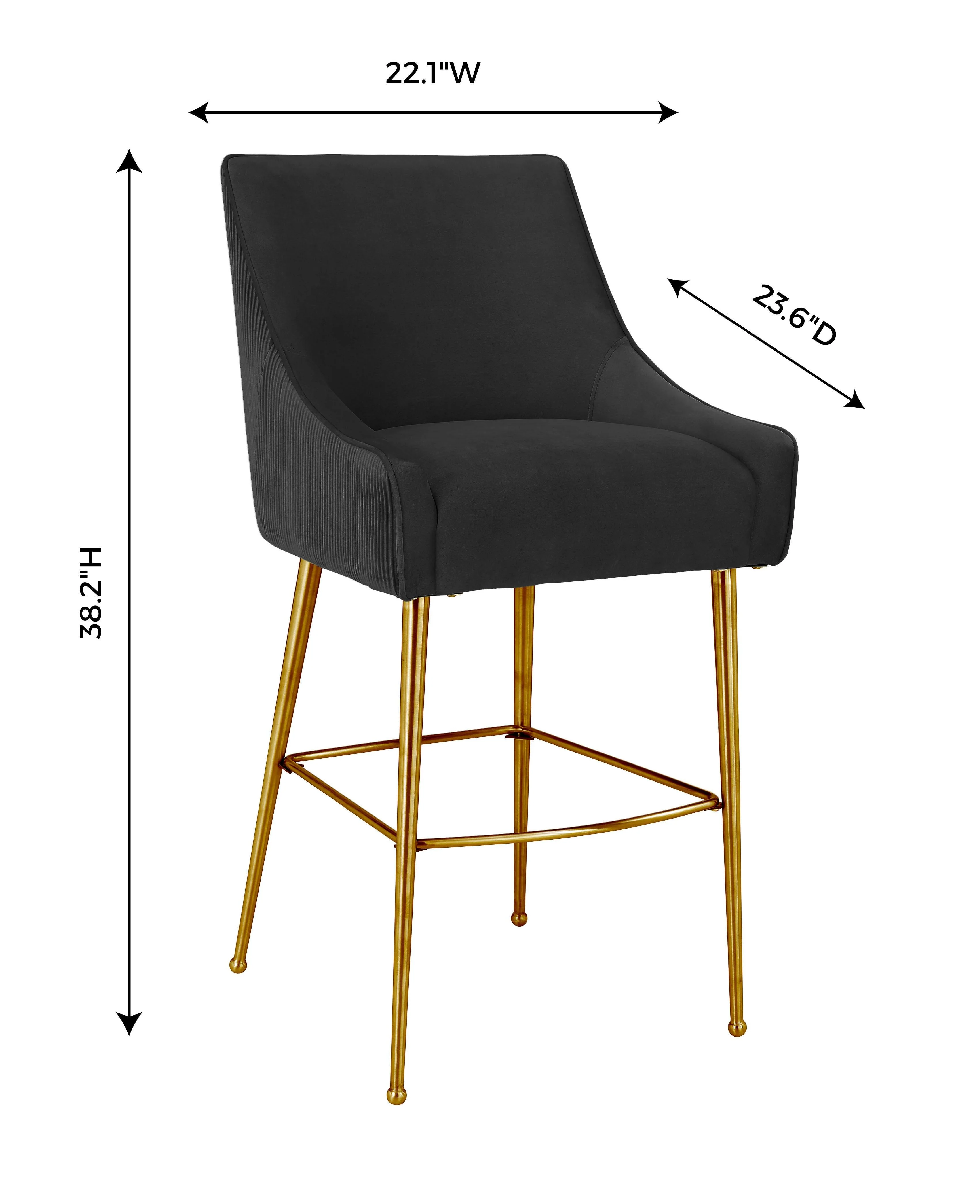 Beatrix Pleated Velvet Stool - Image 36