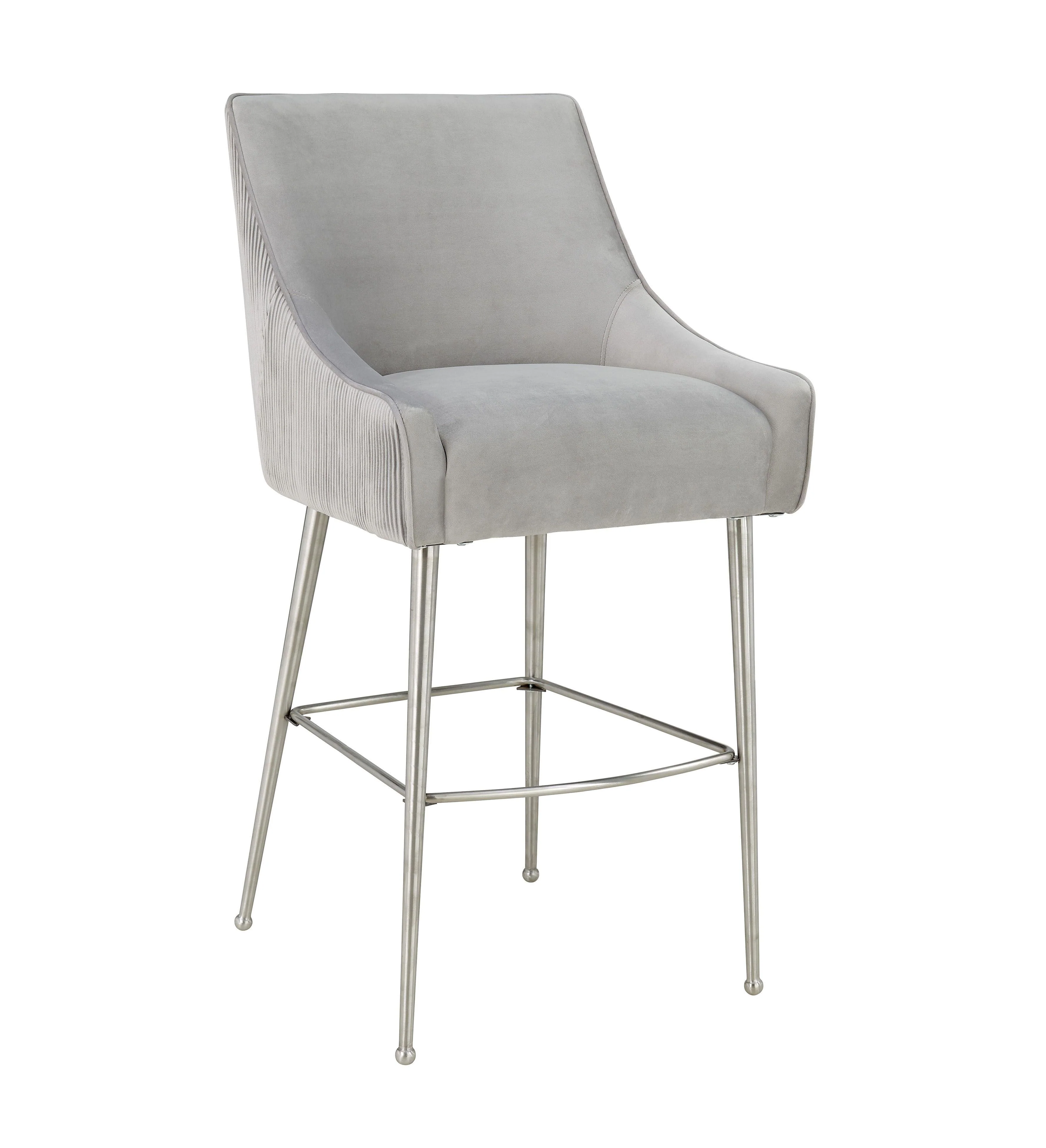 Beatrix Pleated Velvet Stool - Image 7