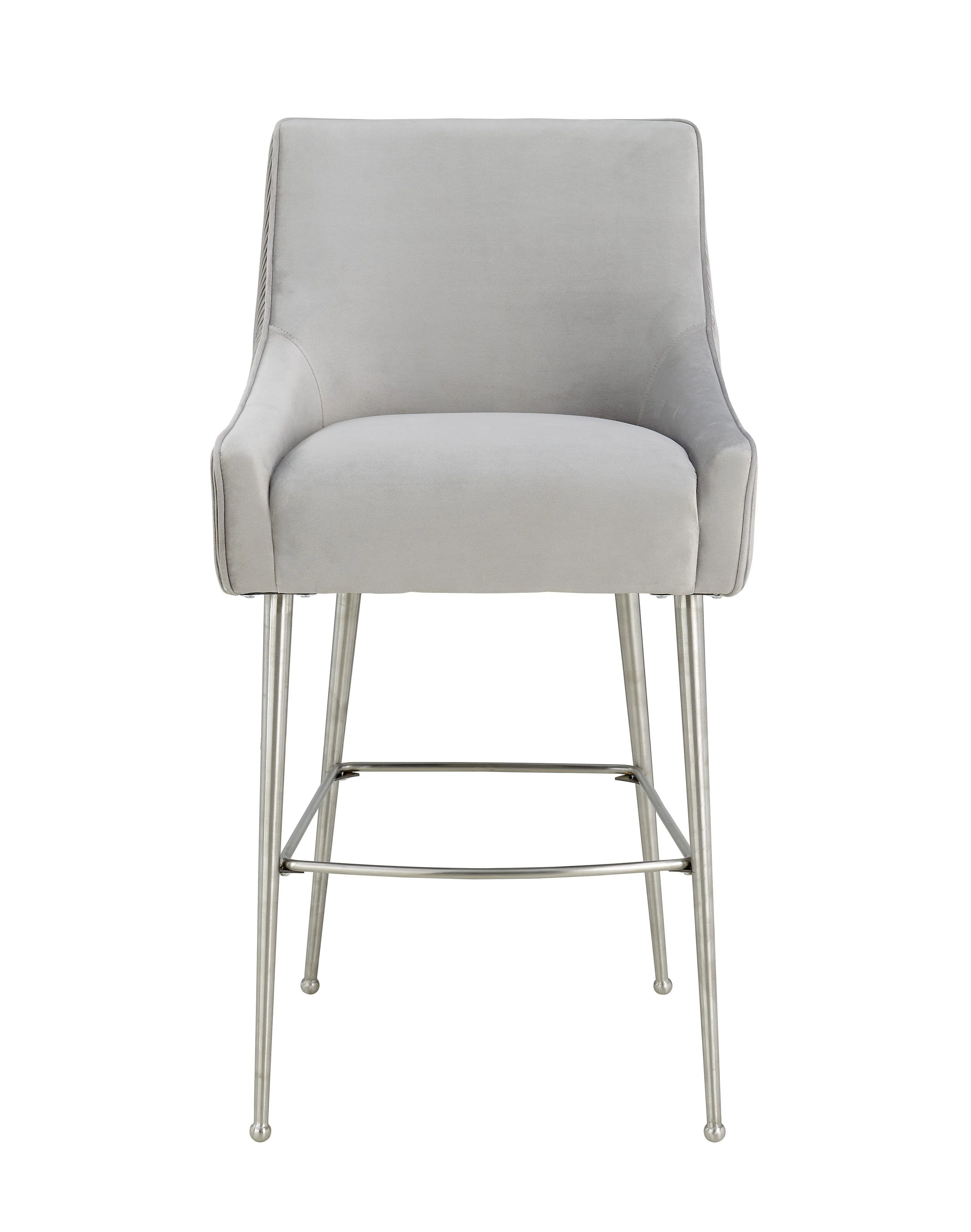 Beatrix Pleated Velvet Stool - Image 9