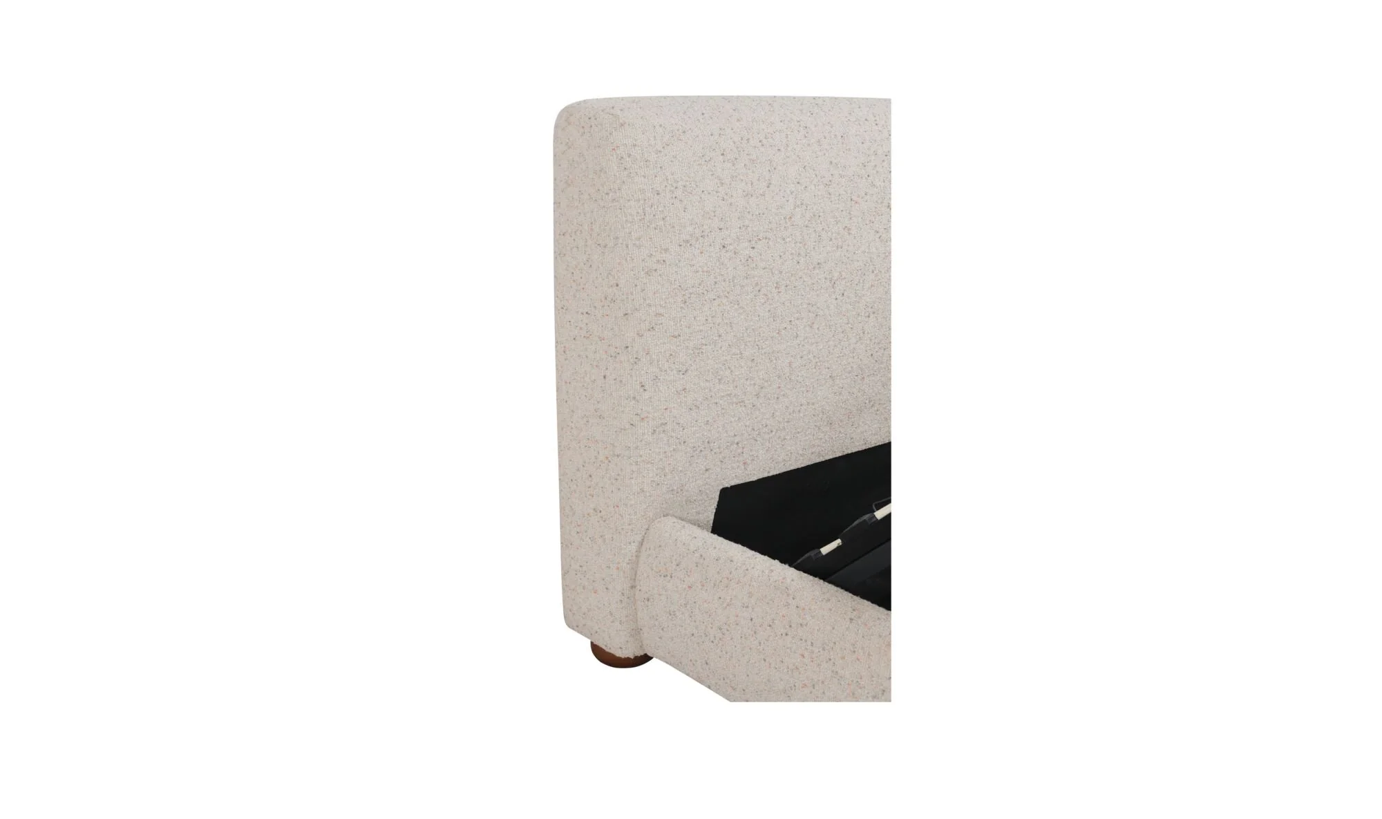 Beau King Storage Bed Speckled Light Grey - Image 9