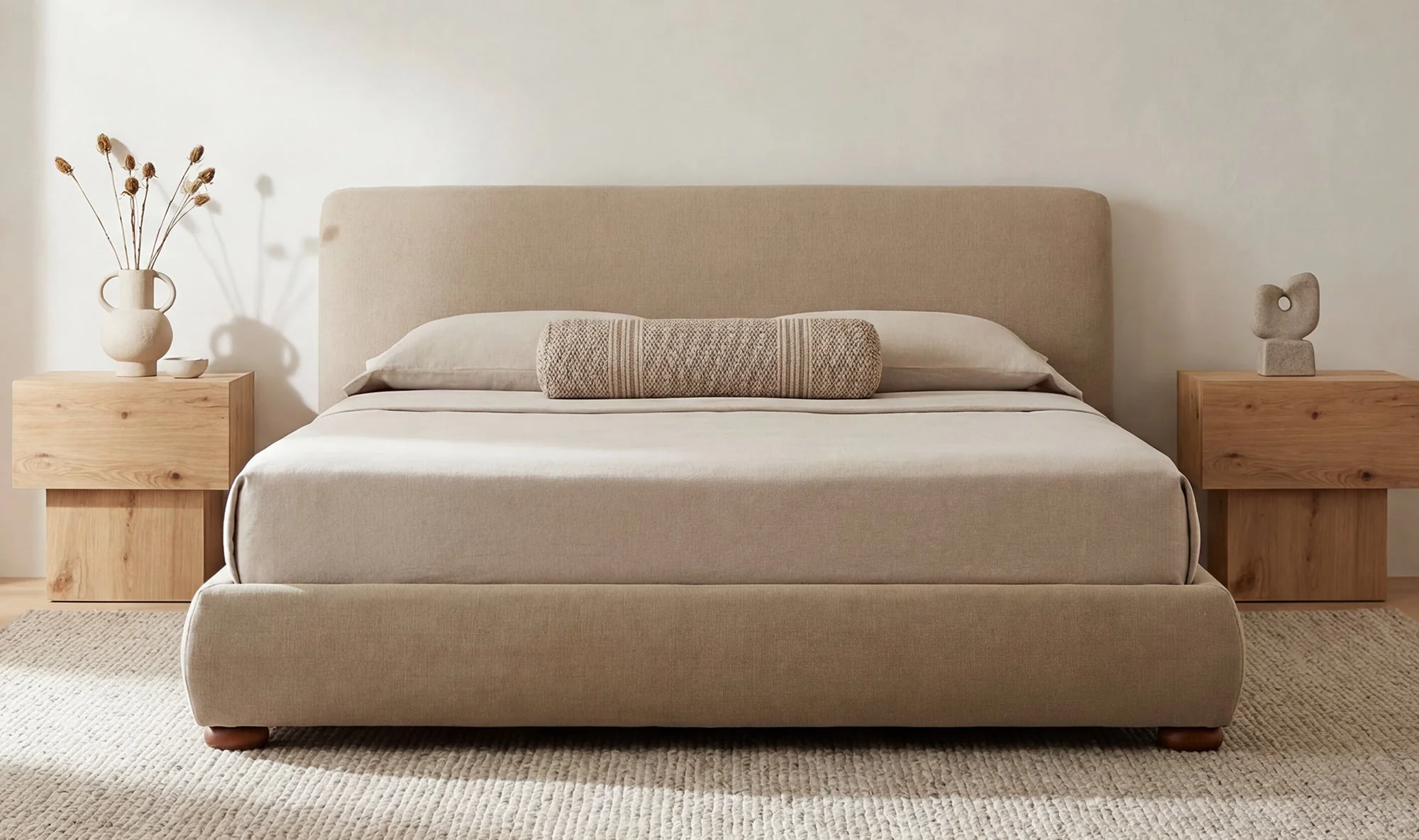 Beau King Storage Bed Warm Beige - Image 3