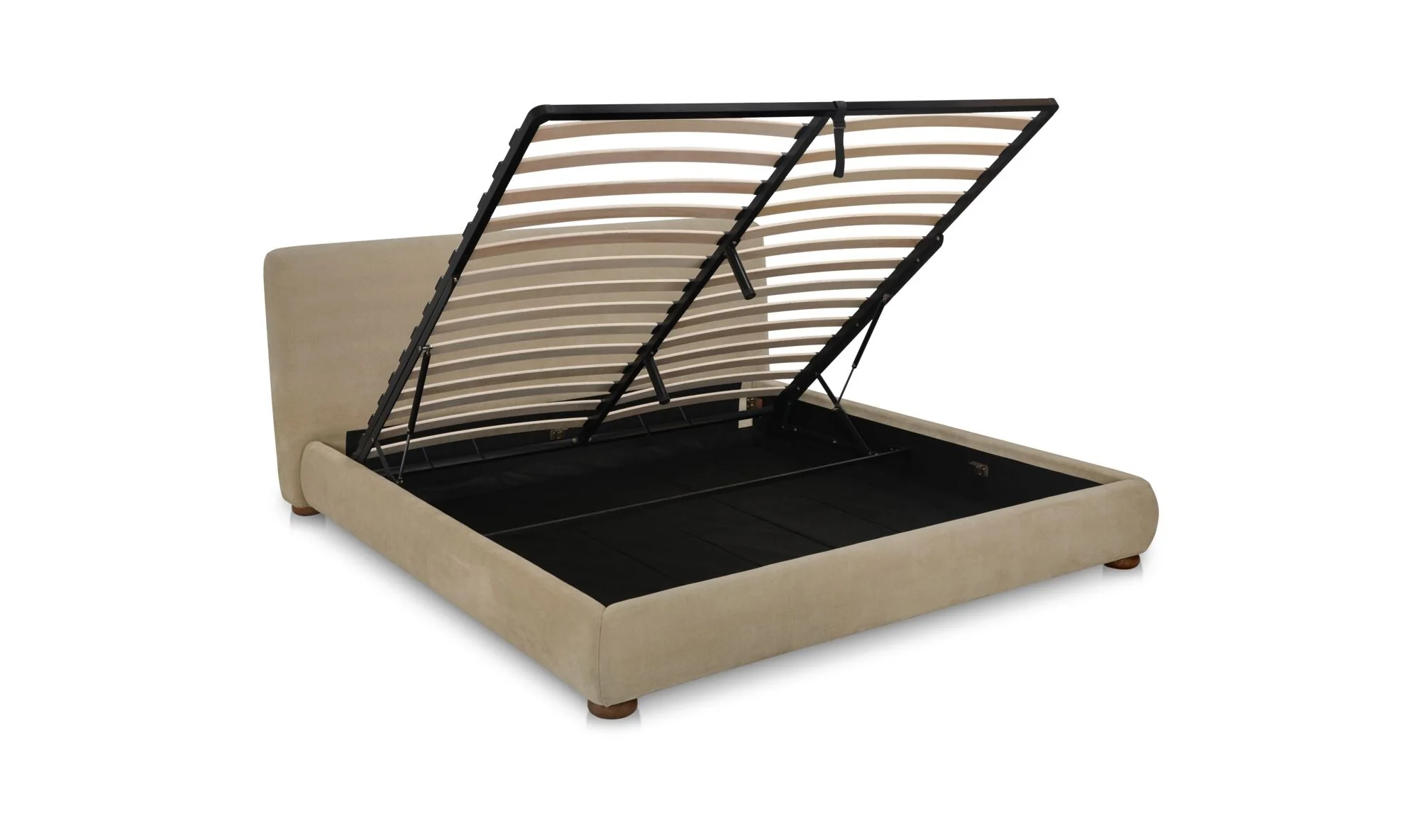 Beau Queen Storage Bed Warm Beige - Image 2