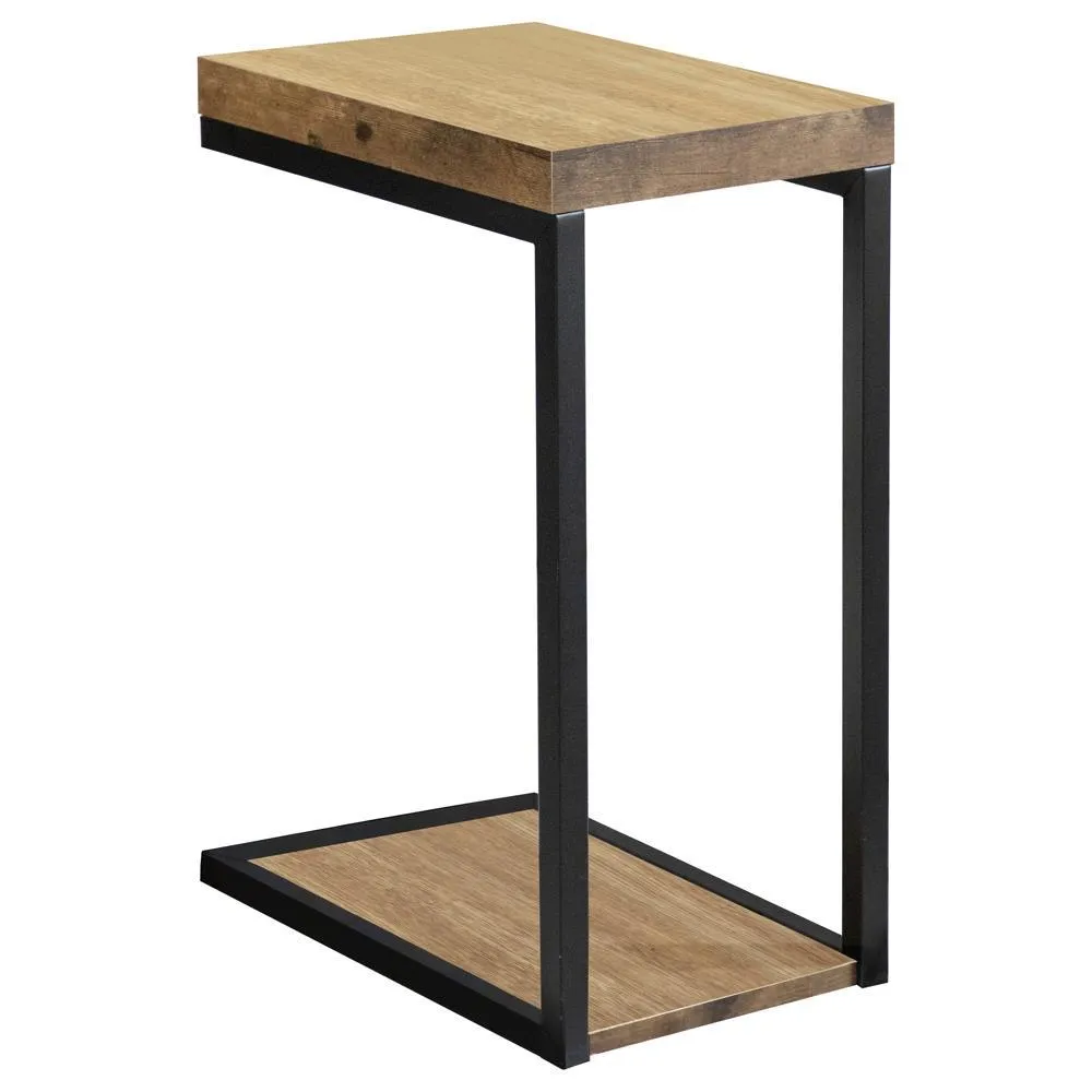 Beck Black and Antique Nutmeg C-Shape Snack Table - Image 2