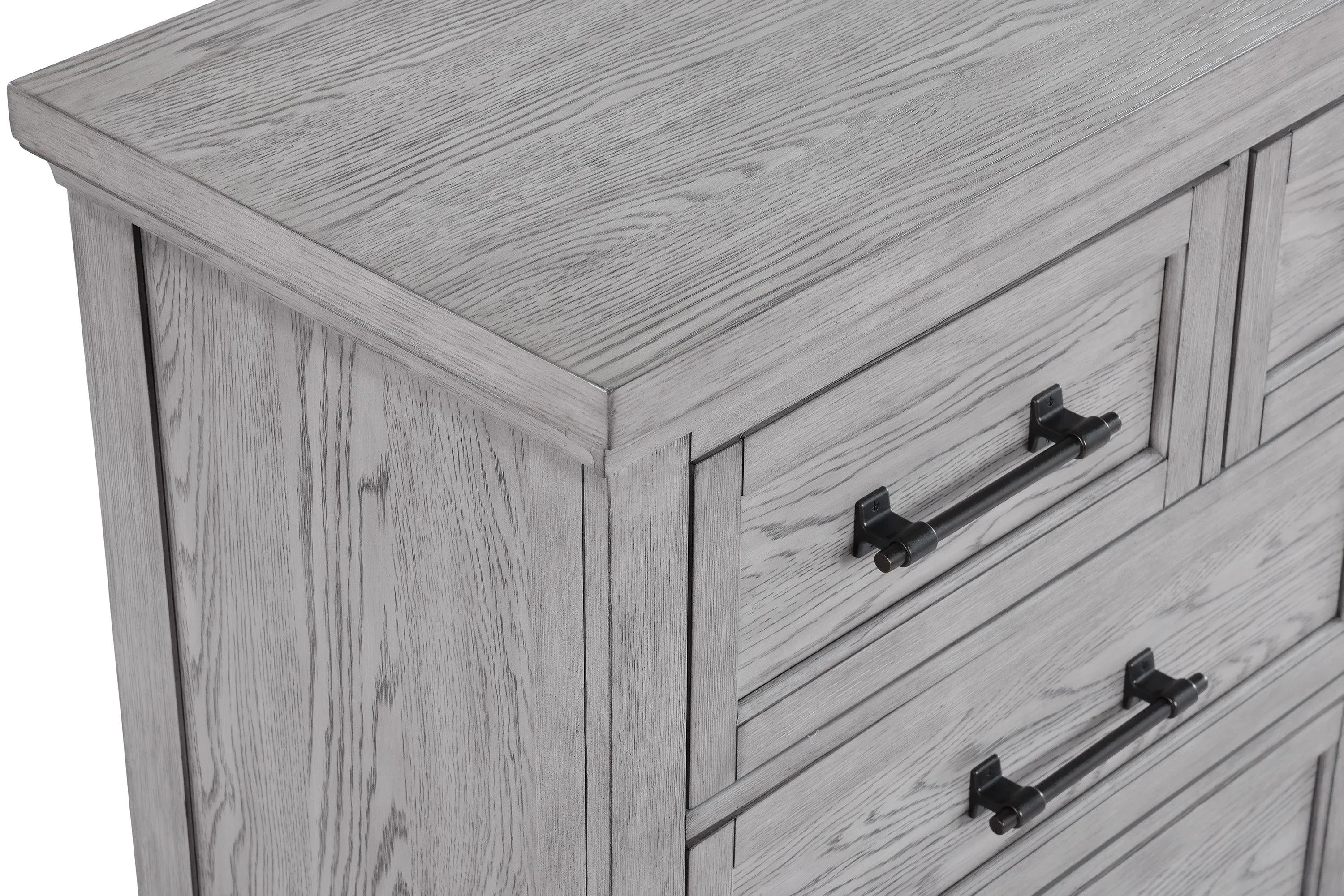 Beckett Rustic Gray Footboard Bench Panel Bedroom Set - Image 5