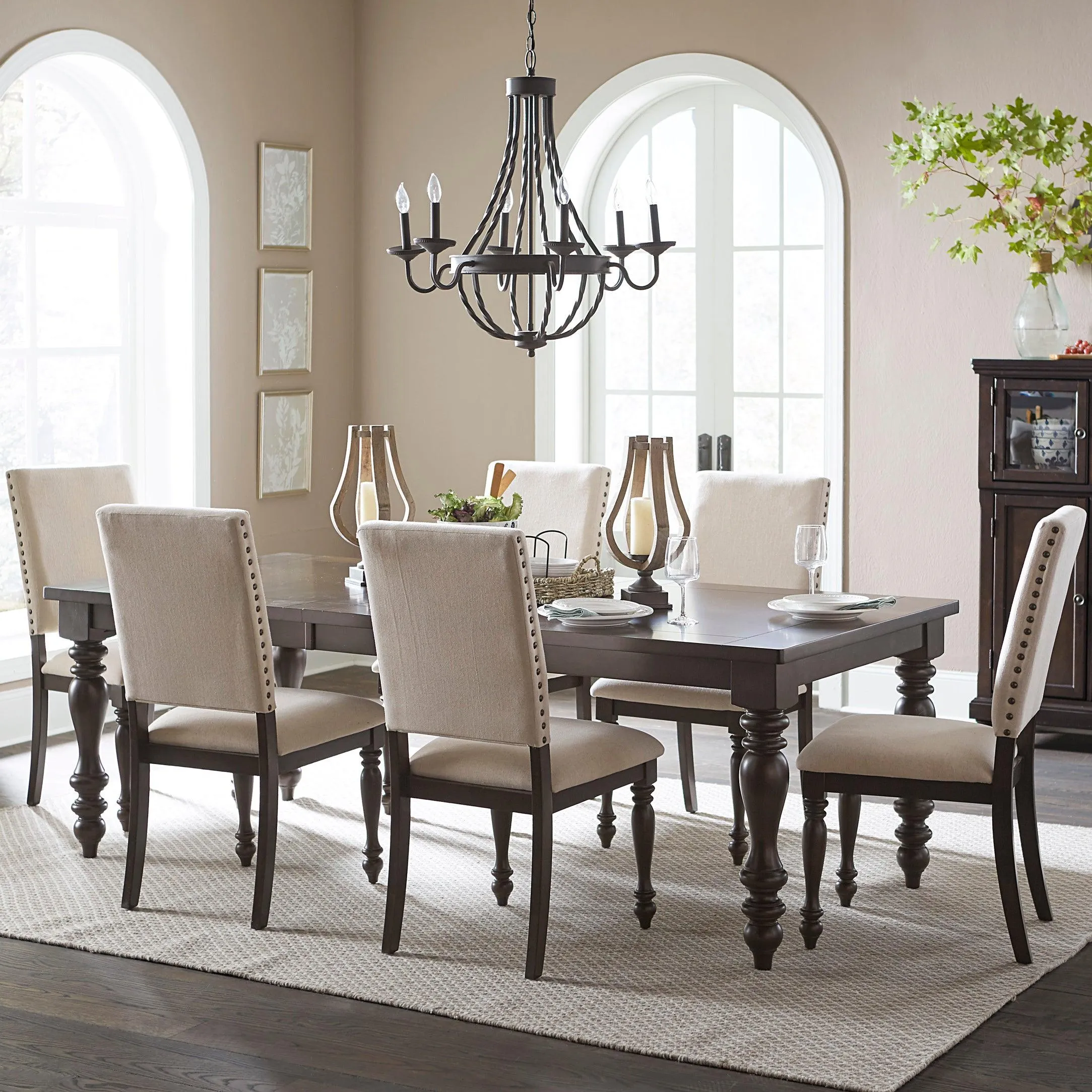 Begonia Grayish Brown Extendable Dining Table - Image 2