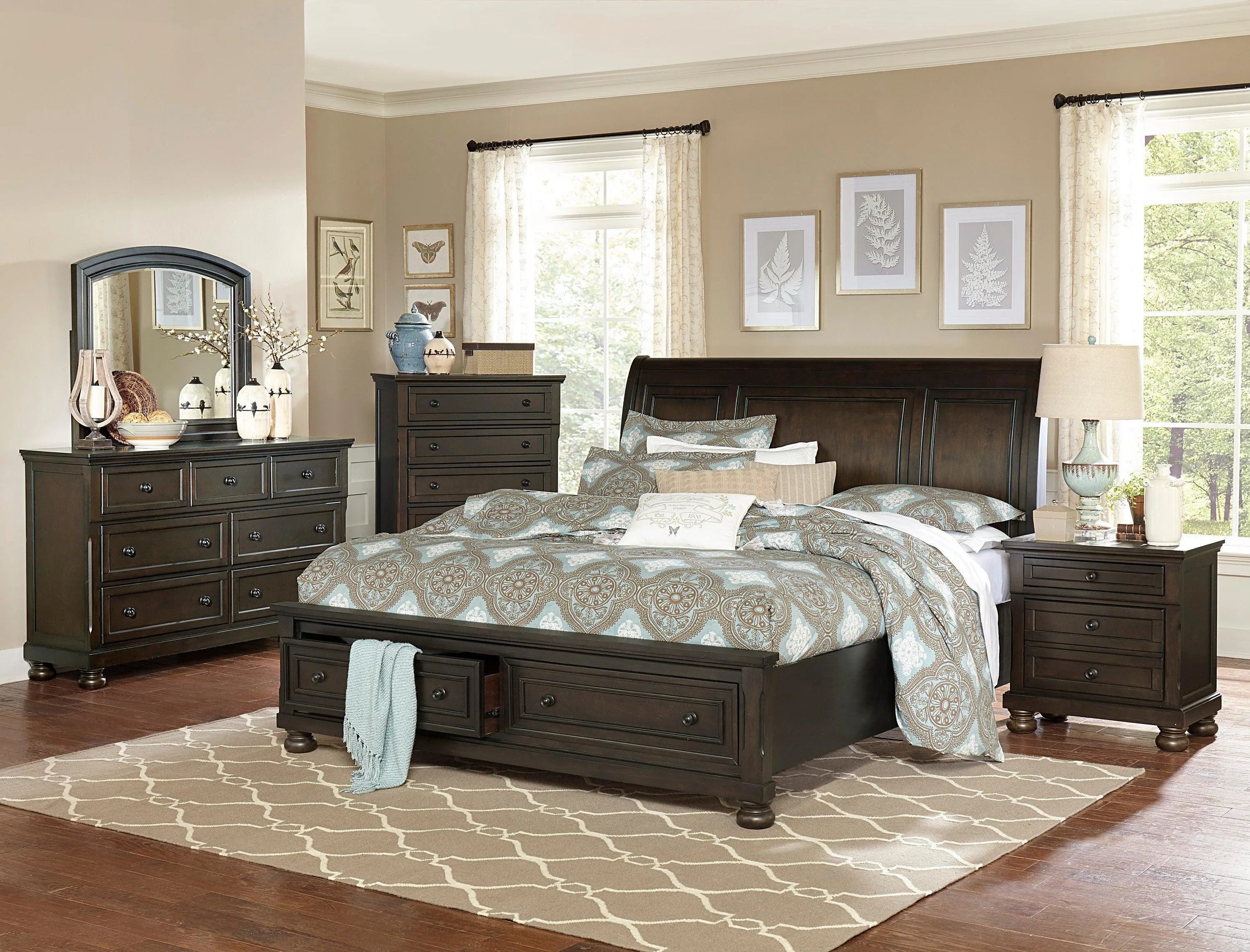 Begonia Grayish Brown Nightstand - Image 3