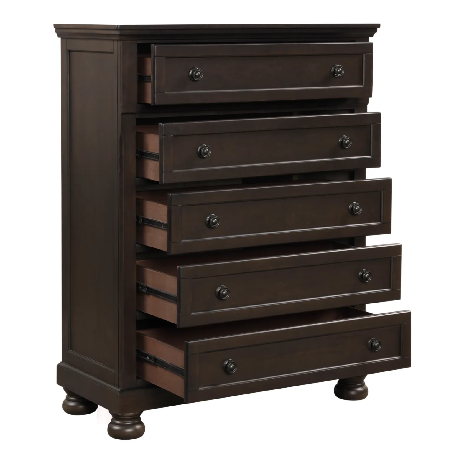 Begonia Grayish Brown Sleigh Storage Platform Bedroom Set - Image 16