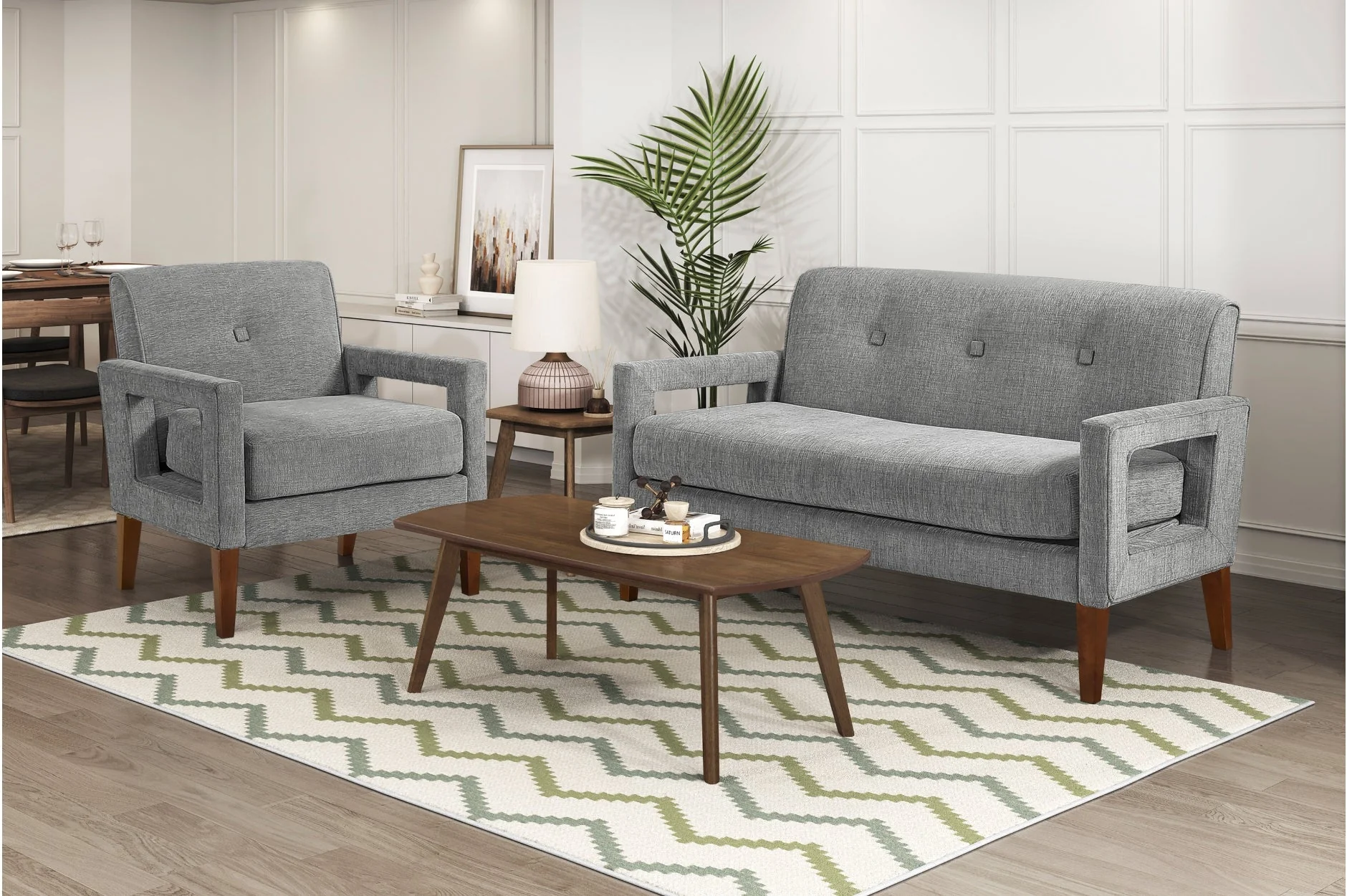 Belfort Gray Accent Chair - Image 10