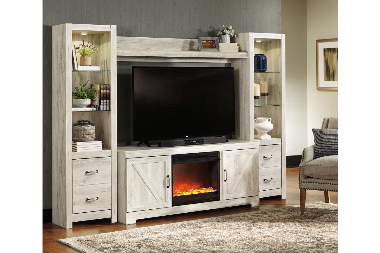 Bellaby Whitewash 4-Piece Entertainment Center with Fireplace - Image 6
