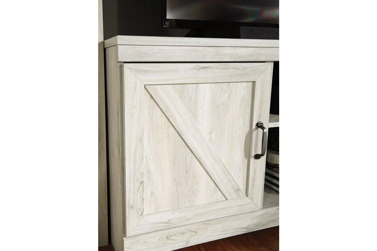 Bellaby Whitewash 63" TV Stand with Electric Fireplace - Image 4