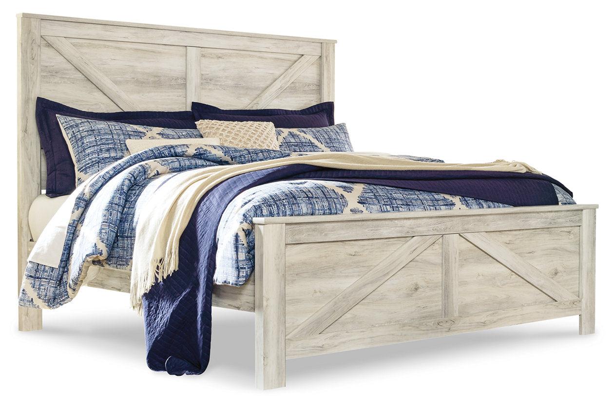 Bellaby Whitewash King Crossbuck Panel Bed - Image 2