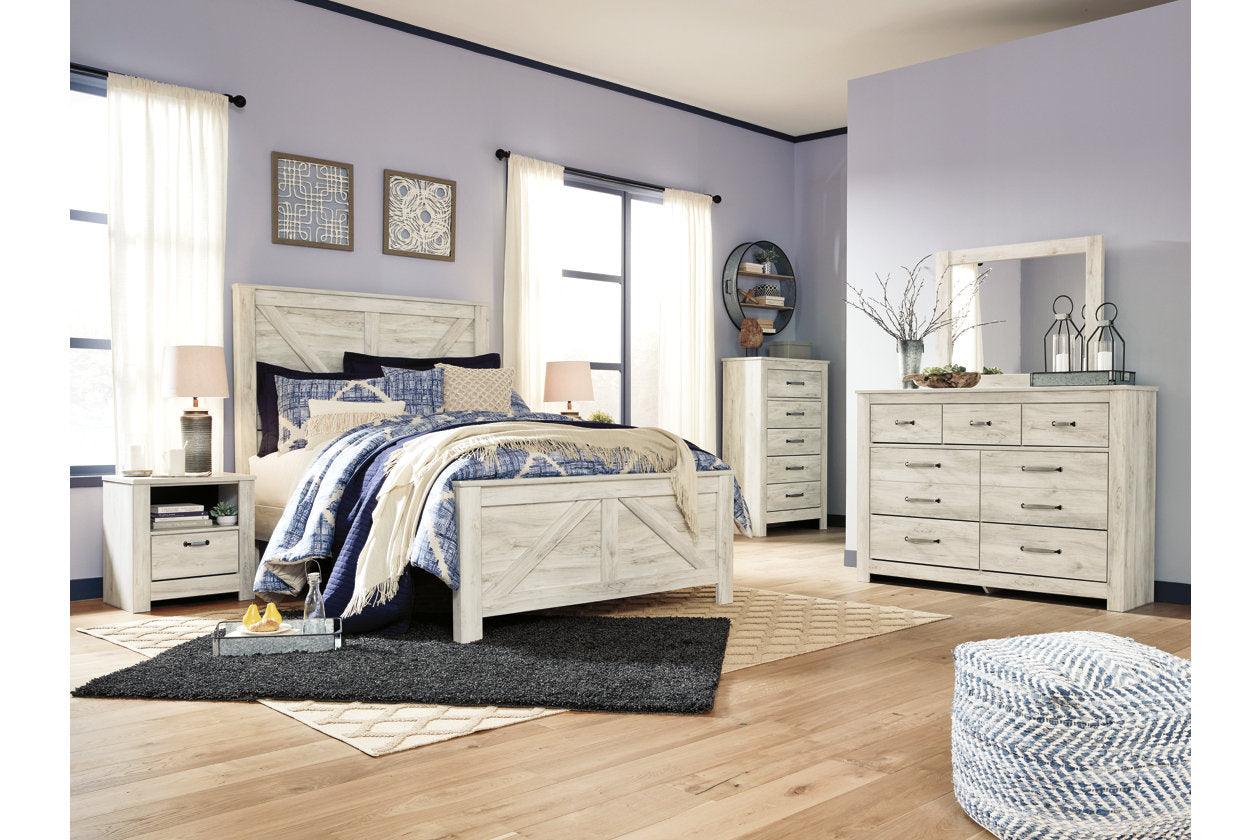 Bellaby Whitewash Queen Crossbuck Panel Bed - Image 6
