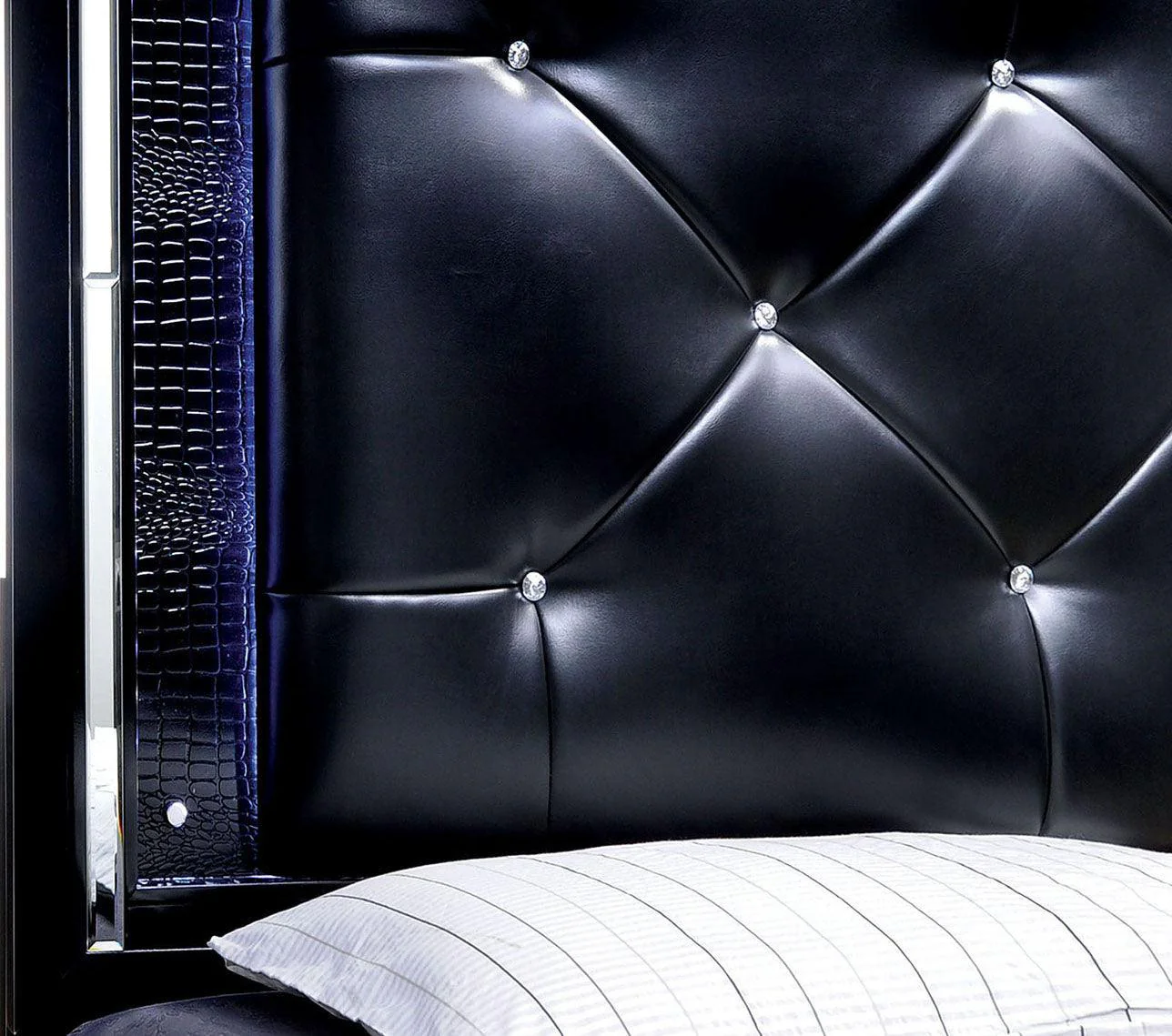 Bellanova Black LED King Bed - Image 2