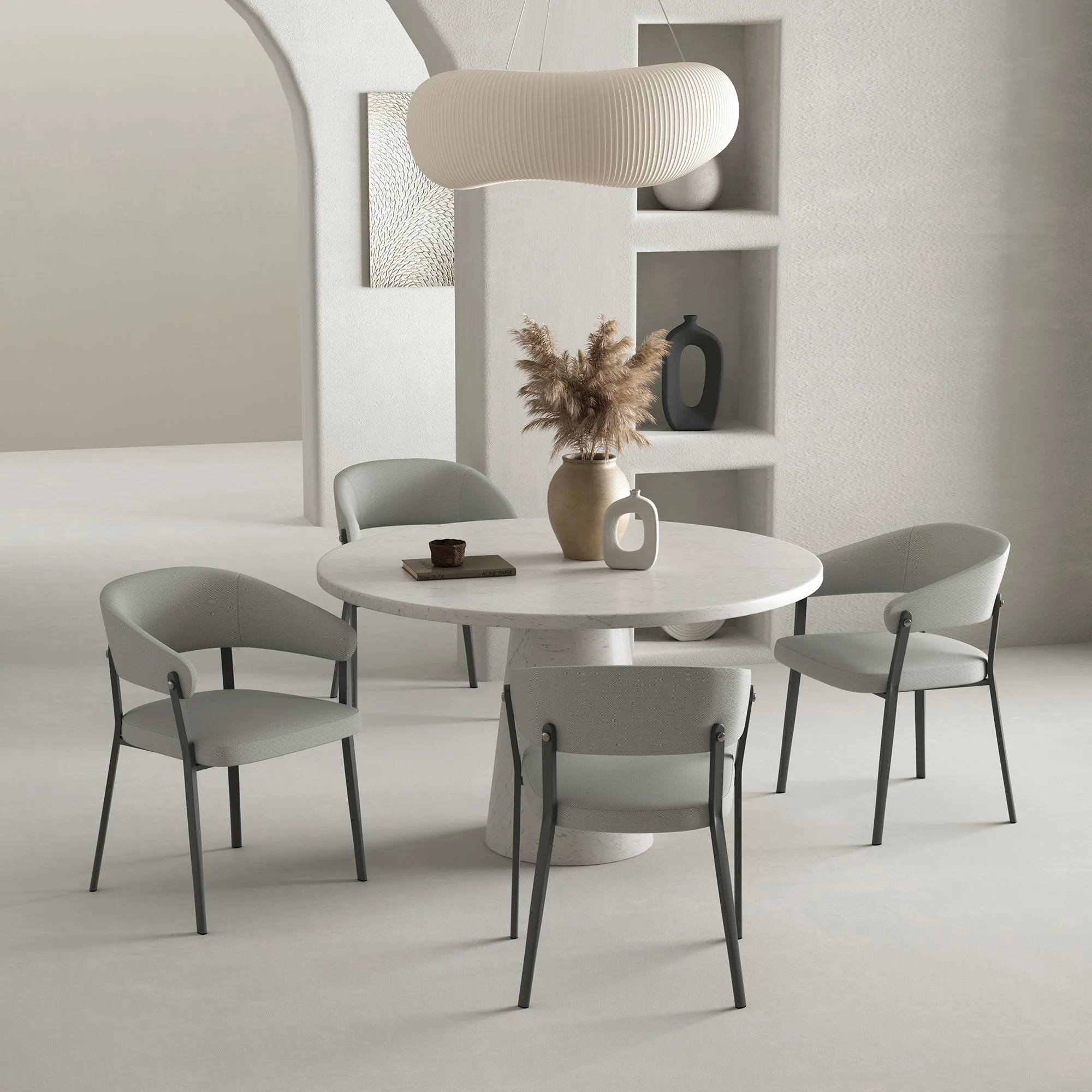 Belle Dining Chair in Stone Grey (set of 2) - Image 11