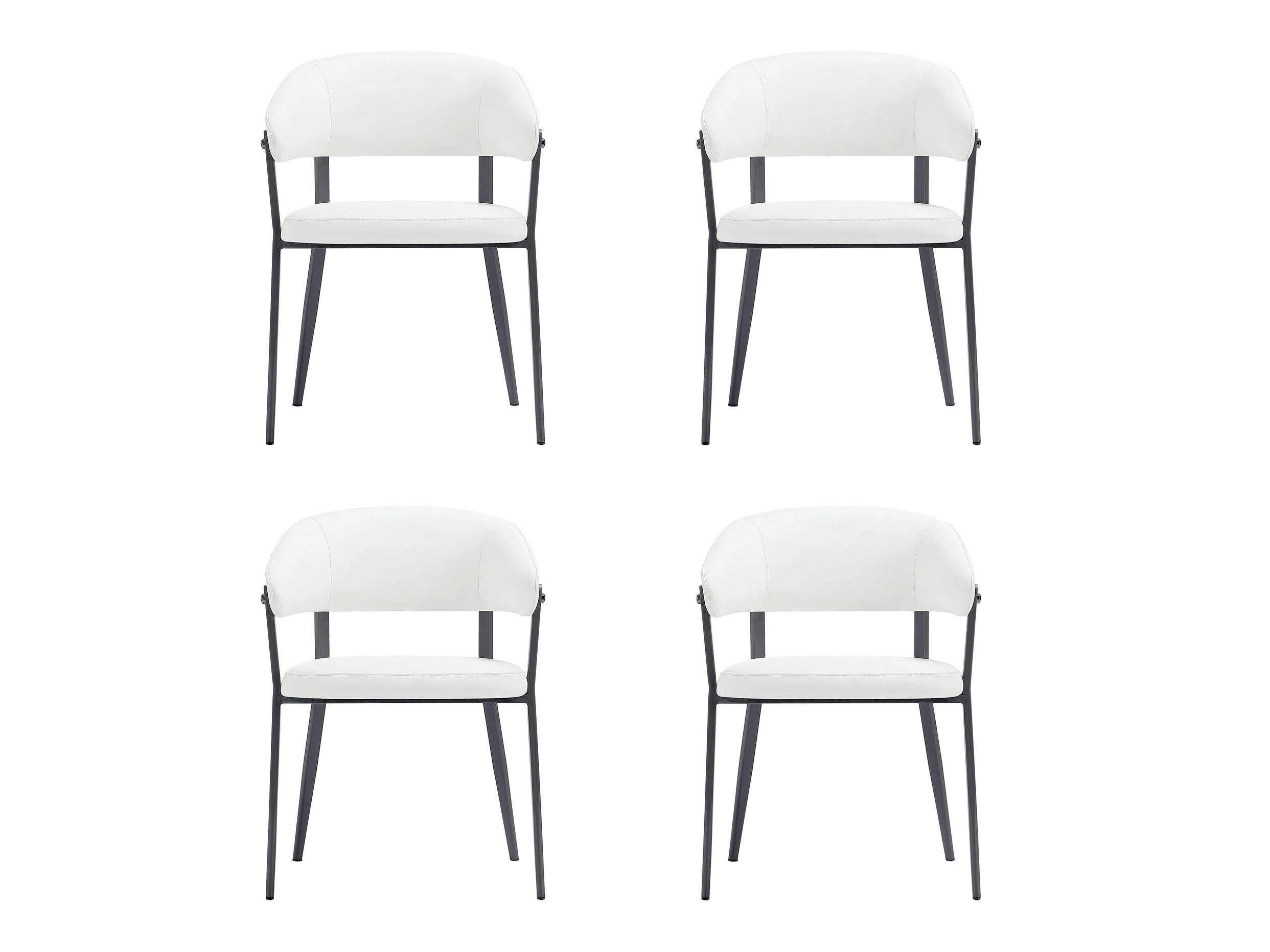 Belle Dining Chair in White (set of 4)