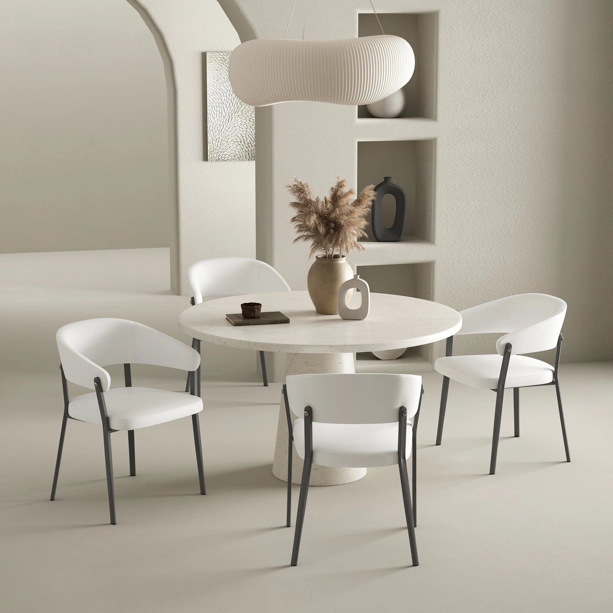 Belle Dining Chair in White (set of 4) - Image 2