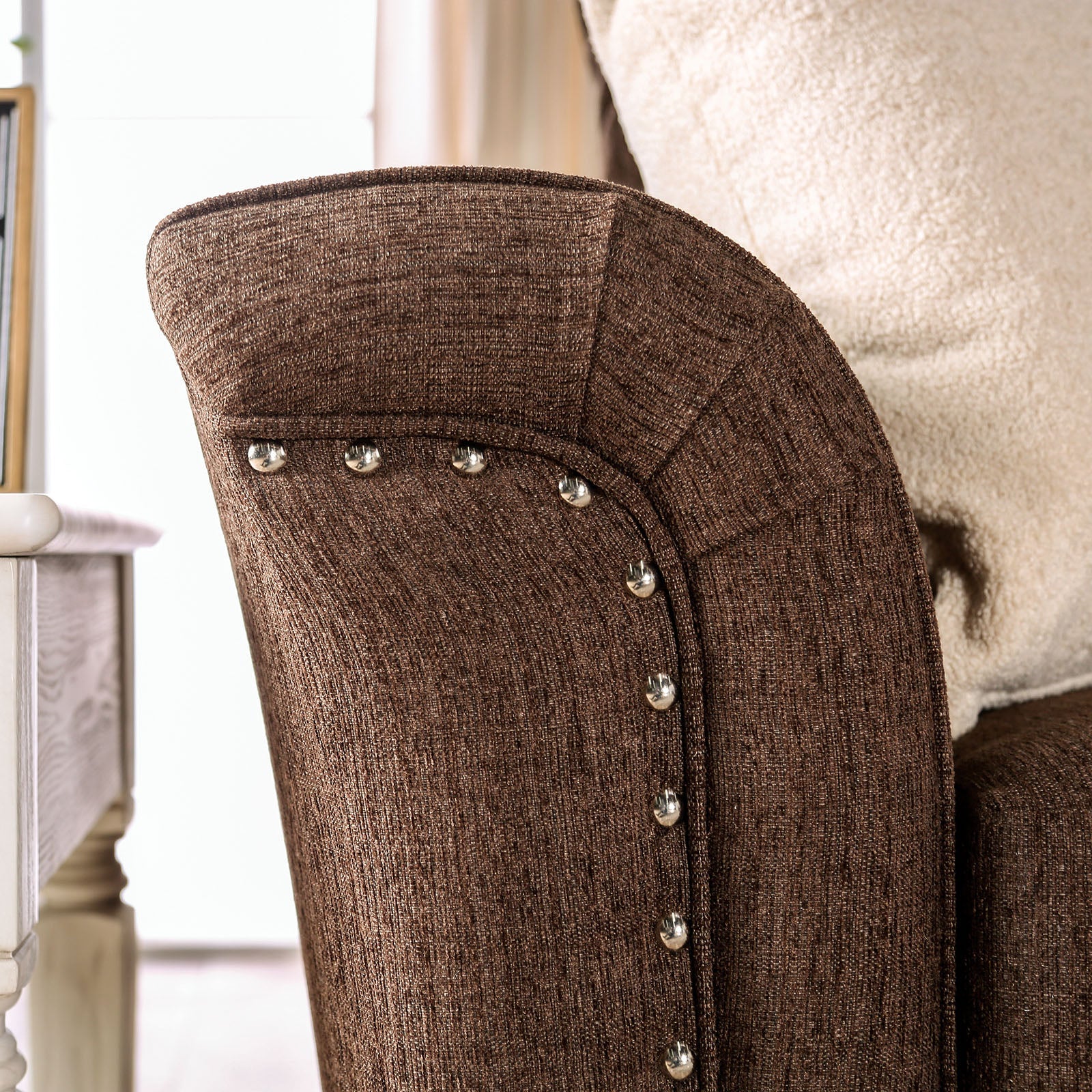 Belsize Chocolate/Tan Sofa & Loveseat - Image 5