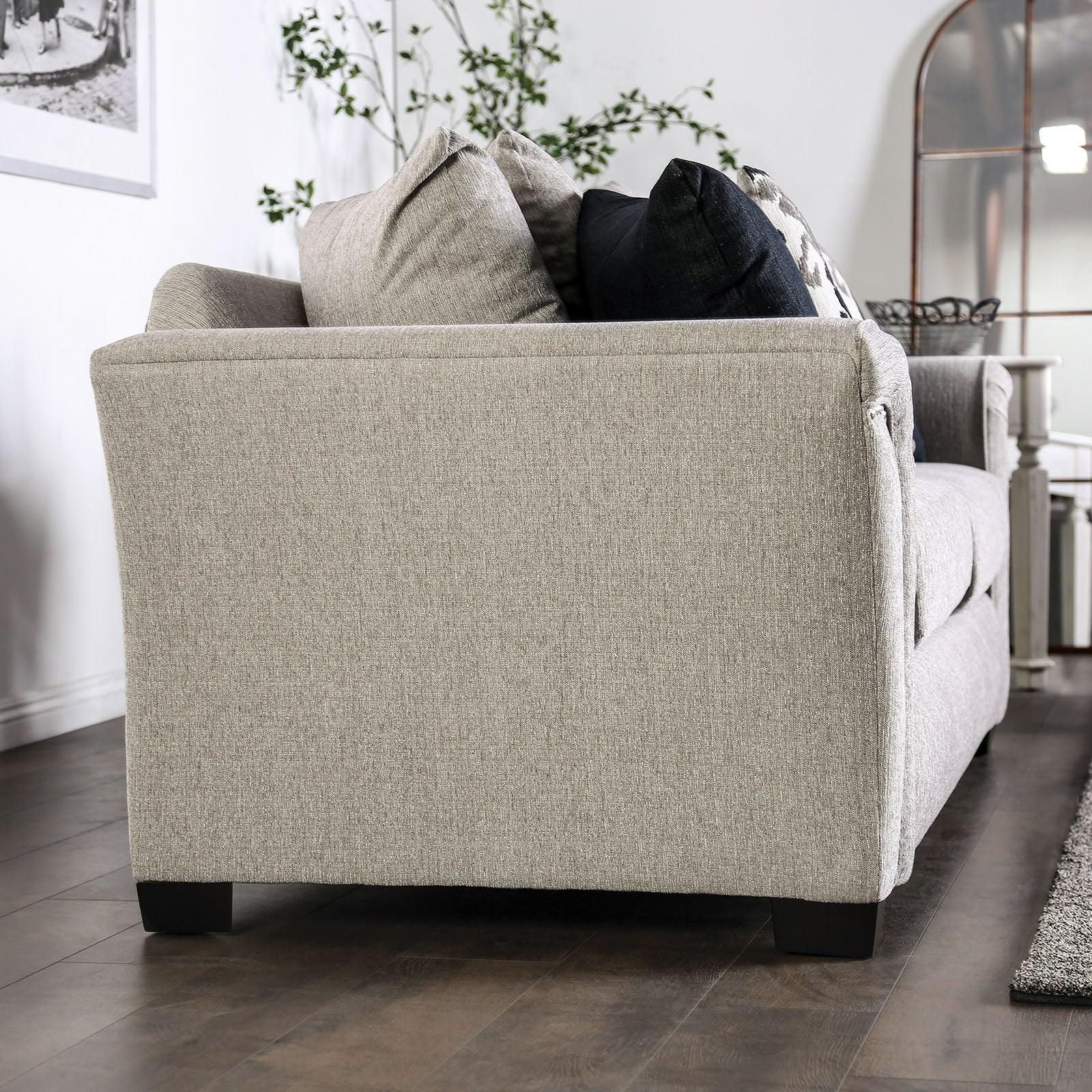 Belsize Light Taupe/Black Loveseat - Image 6