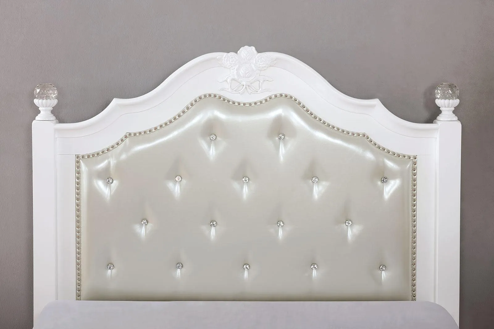Belva White Twin Bed - Image 3