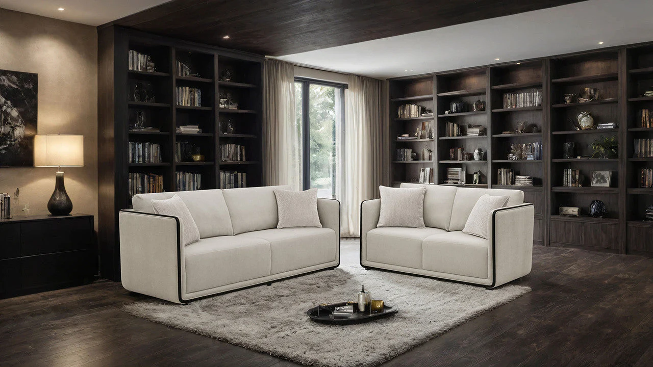 Benilde Taupe Chair - Image 2