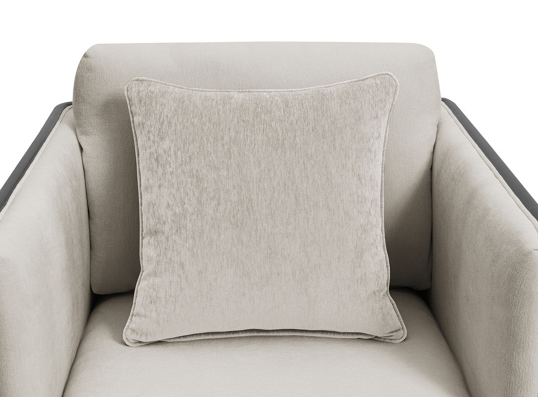 Benilde Taupe Chair - Image 4