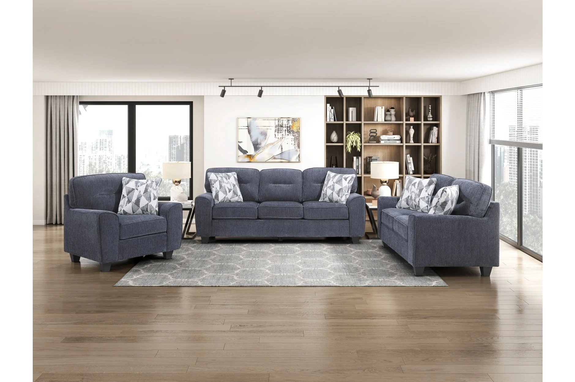 Bennett Blue Loveseat - Image 8