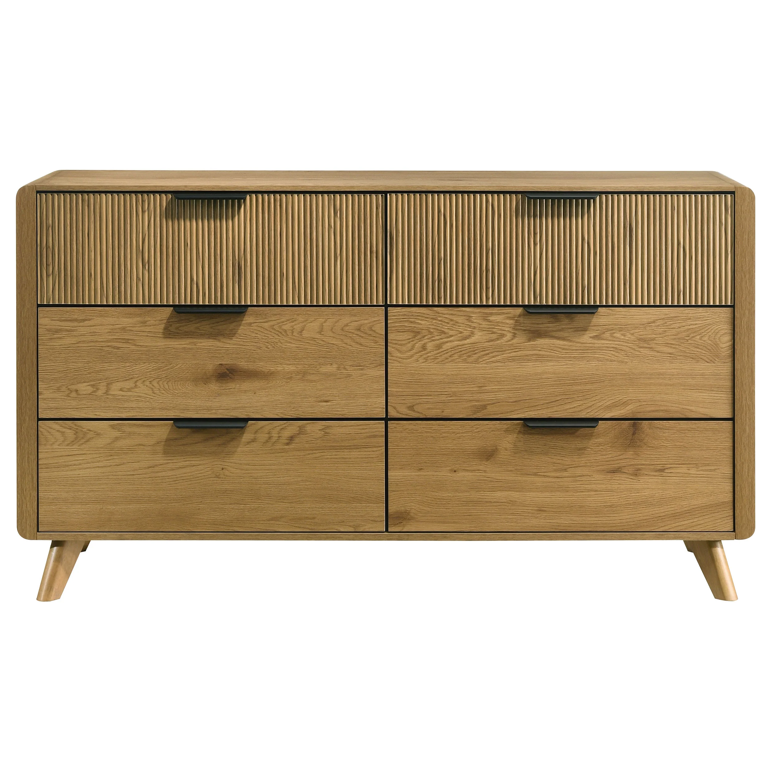 Bennett Light Oak 6-drawer Bedroom Dresser Cabinet - Image 3