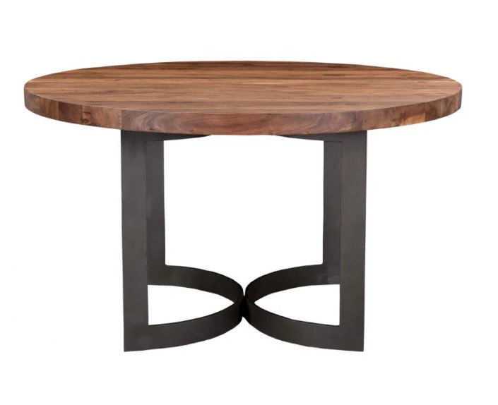 Bent Round Dining Table 54"- Brown
