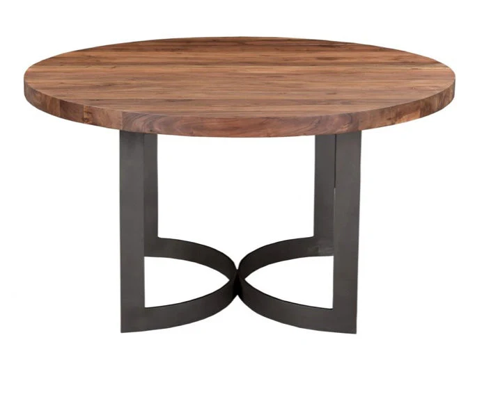 Bent Round Dining Table 54"- Brown - Image 4