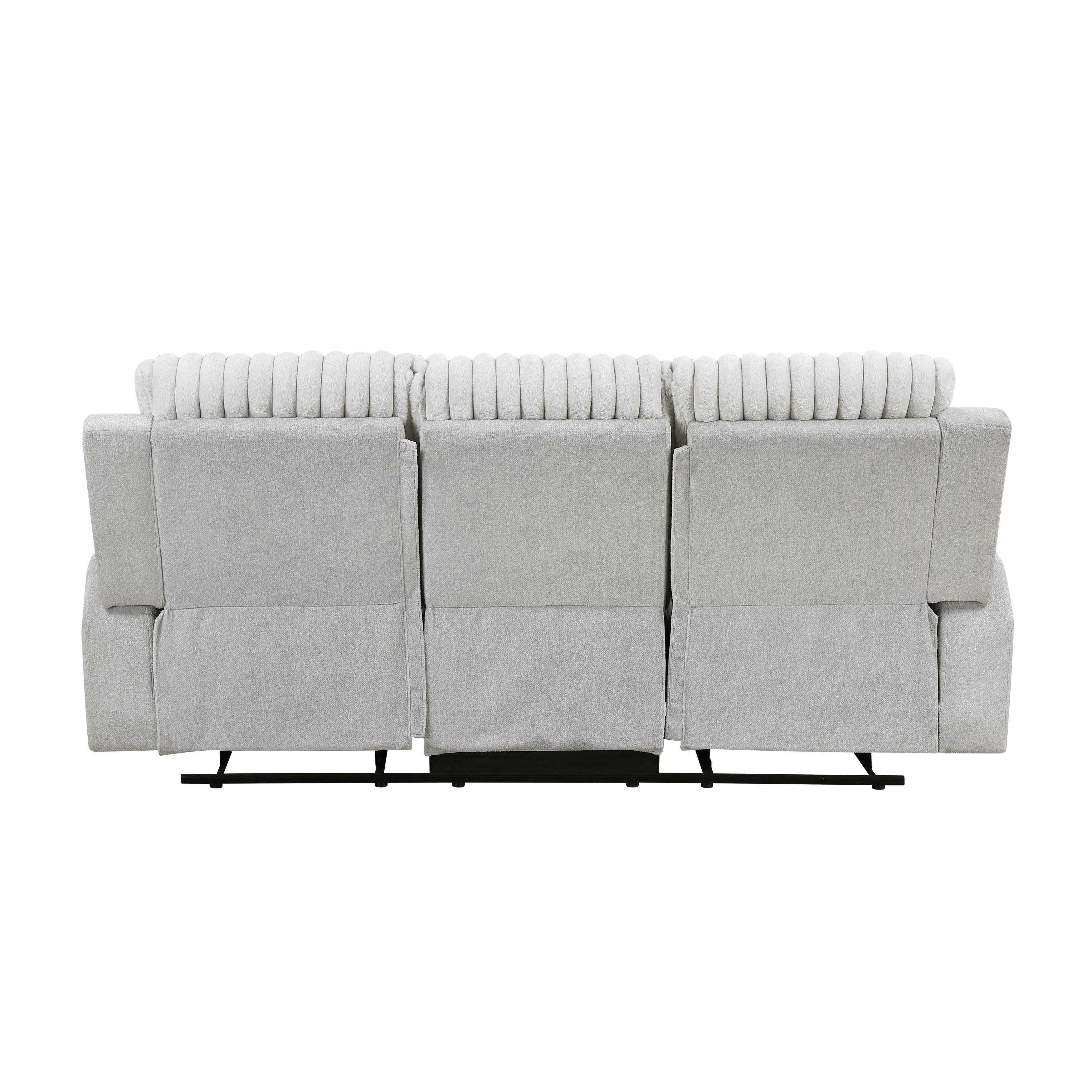 Benton Light Gray Double Reclining Sofa - Image 3
