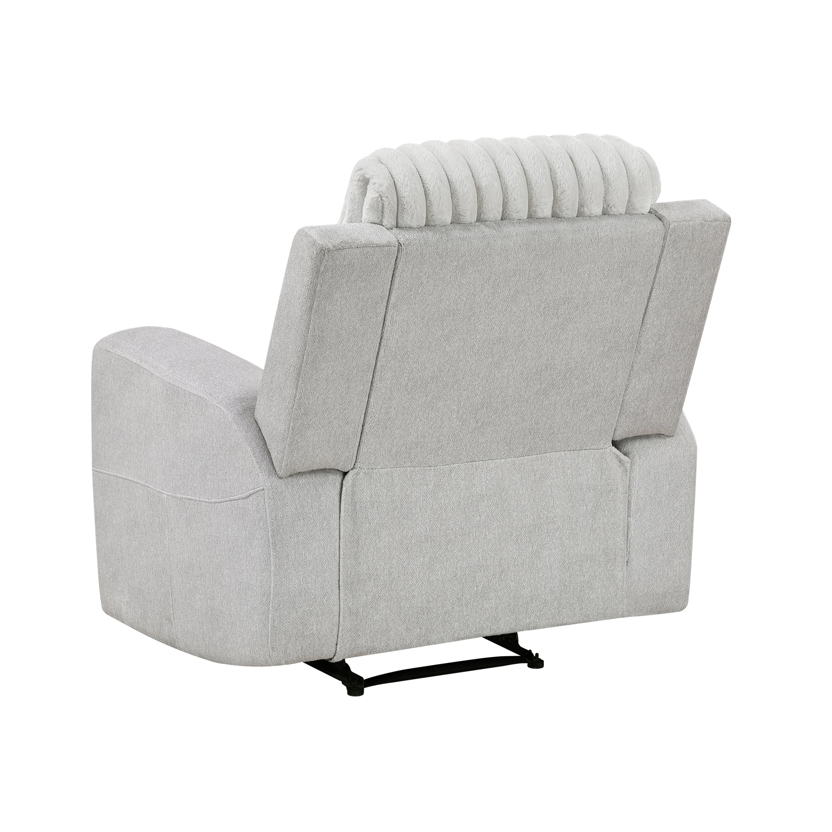 Benton Light Gray Reclining Chair - Image 4