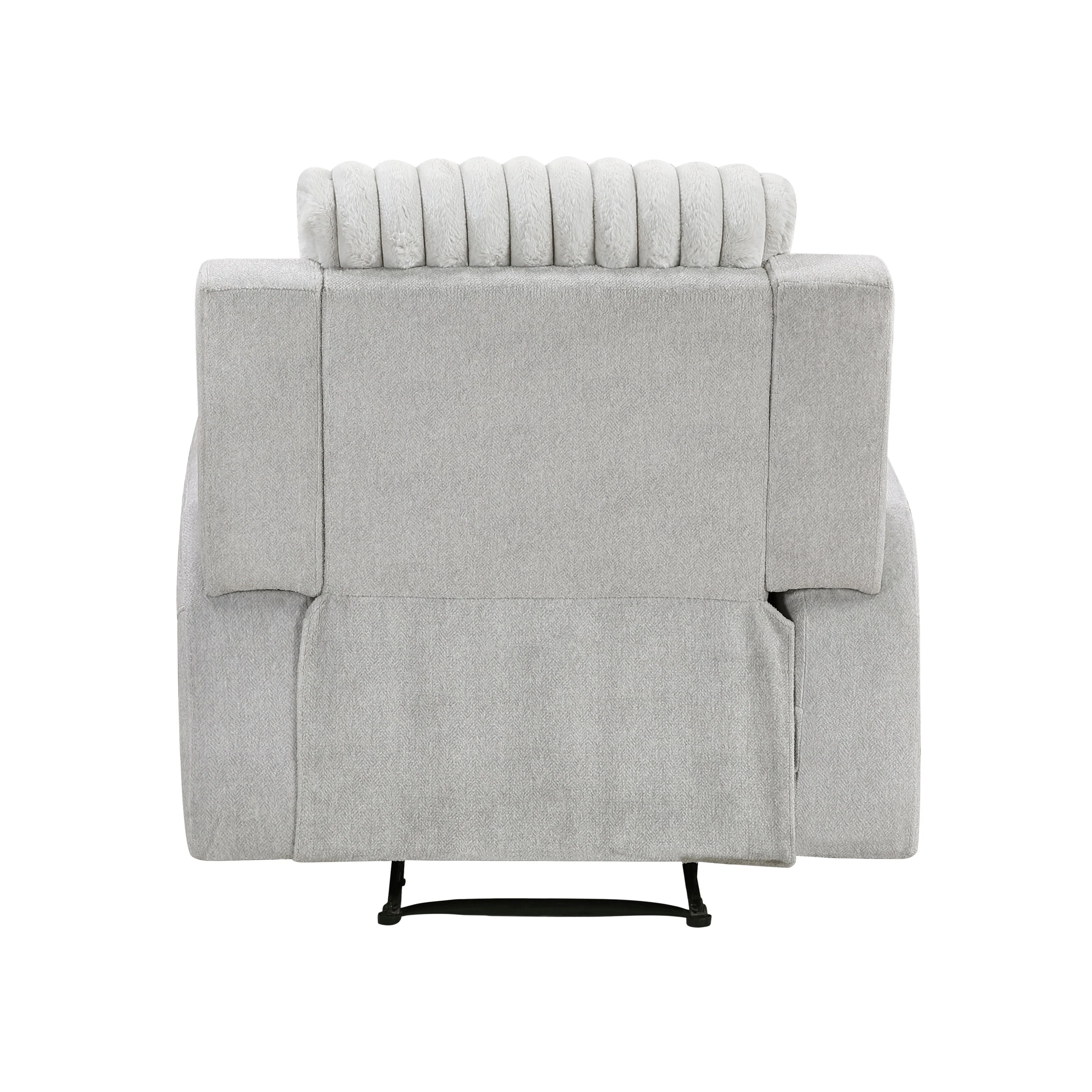 Benton Light Gray Reclining Chair - Image 5