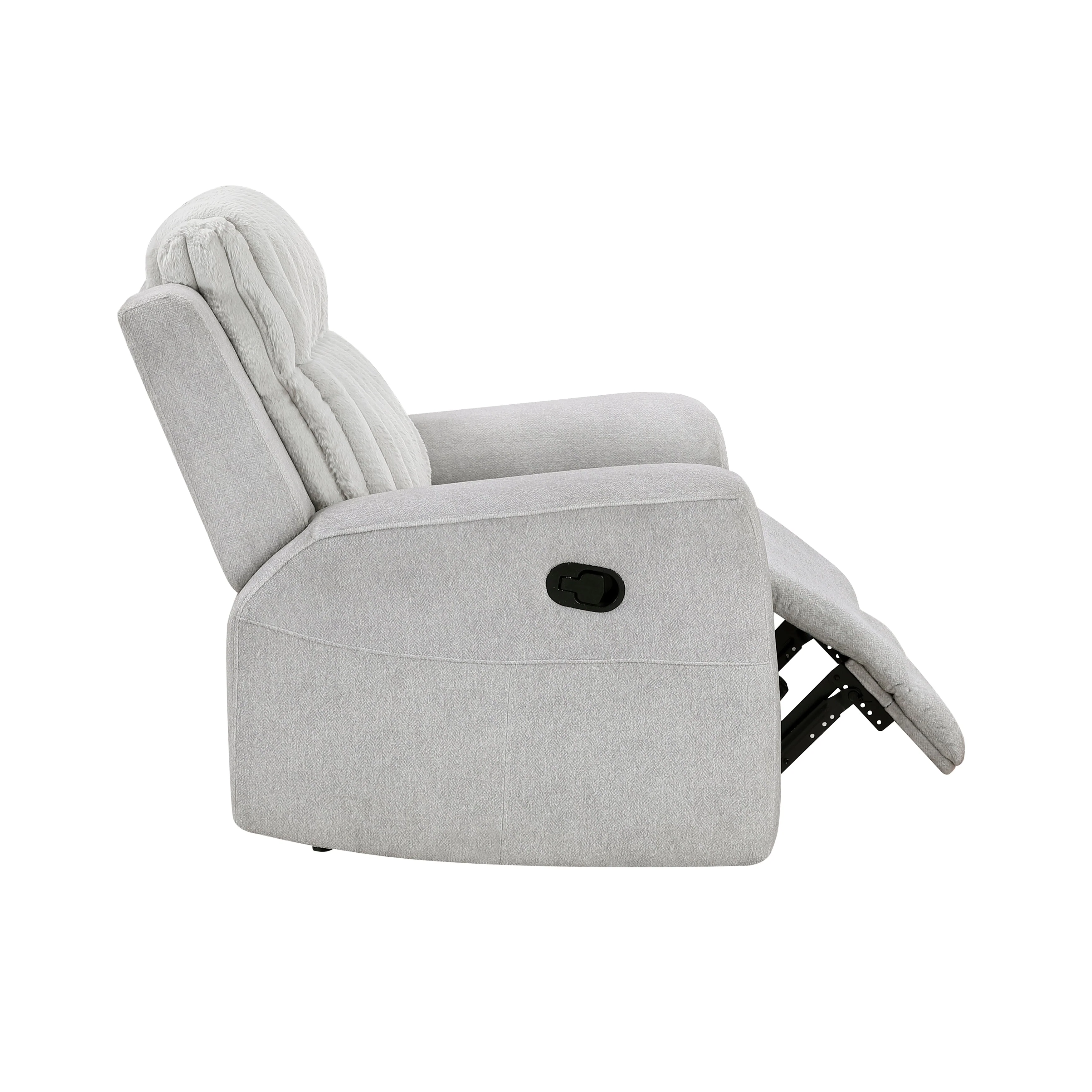 Benton Light Gray Reclining Chair - Image 8