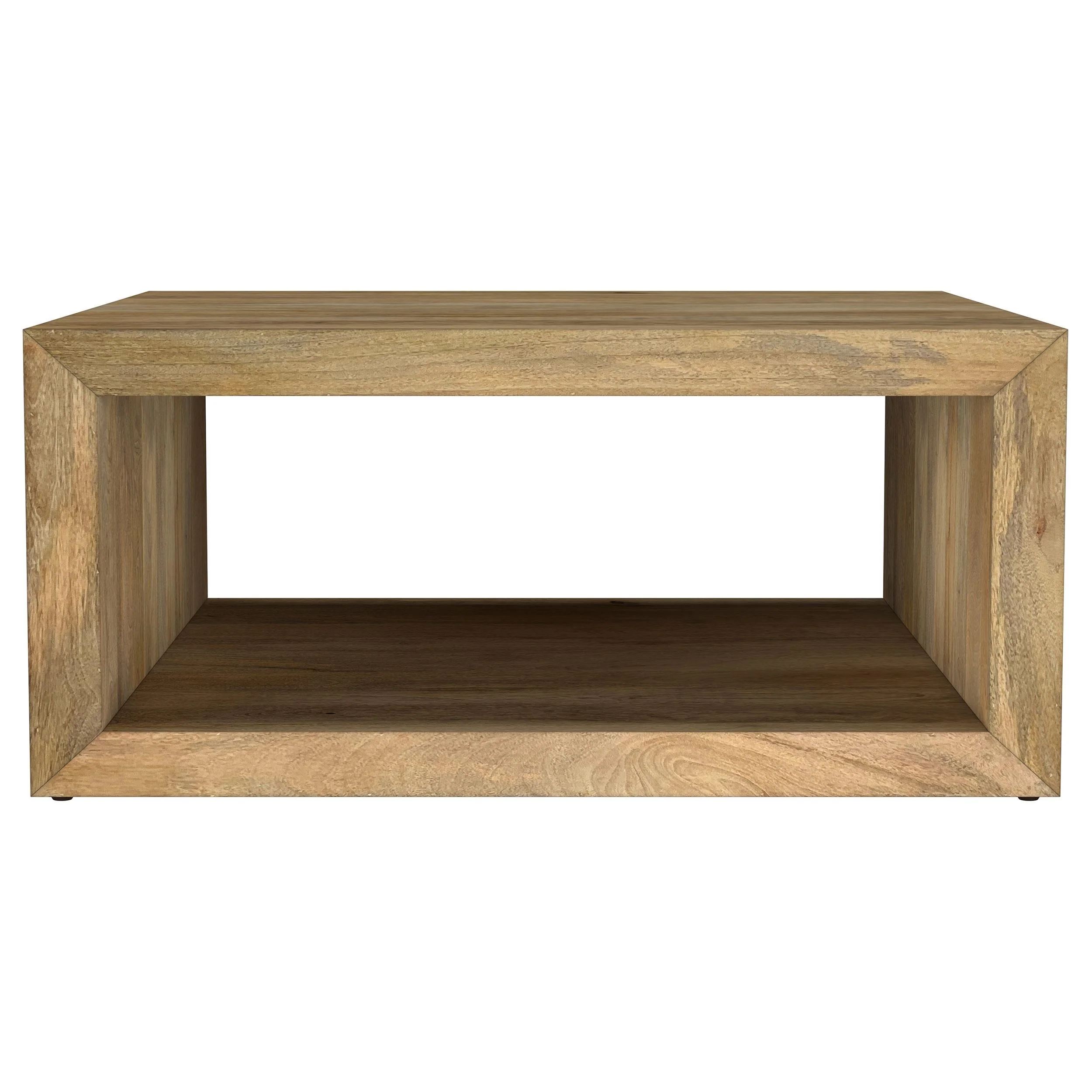 Benton Natural Square Solid Mango Wood Coffee Table - Image 6