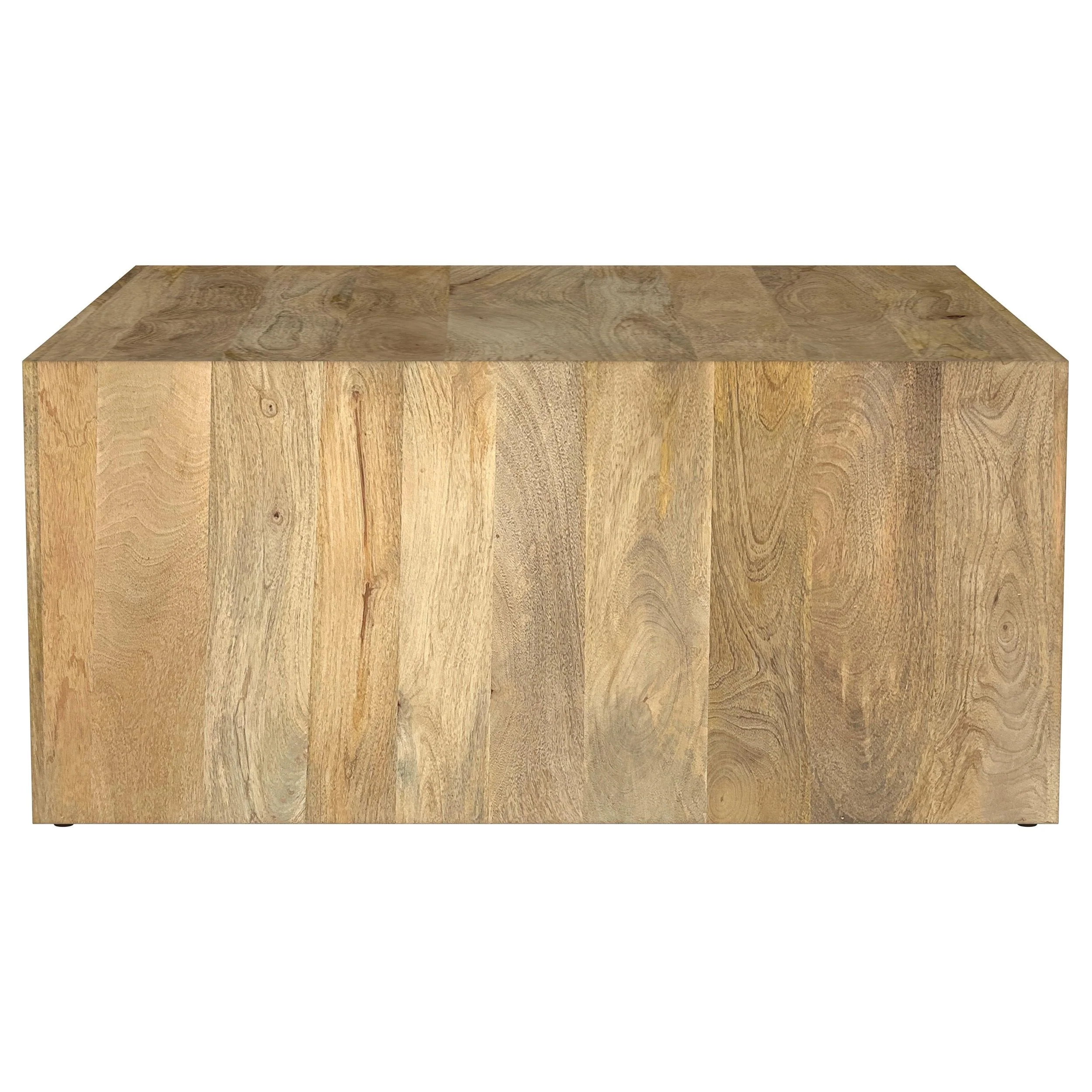 Benton Natural Square Solid Mango Wood Coffee Table - Image 8