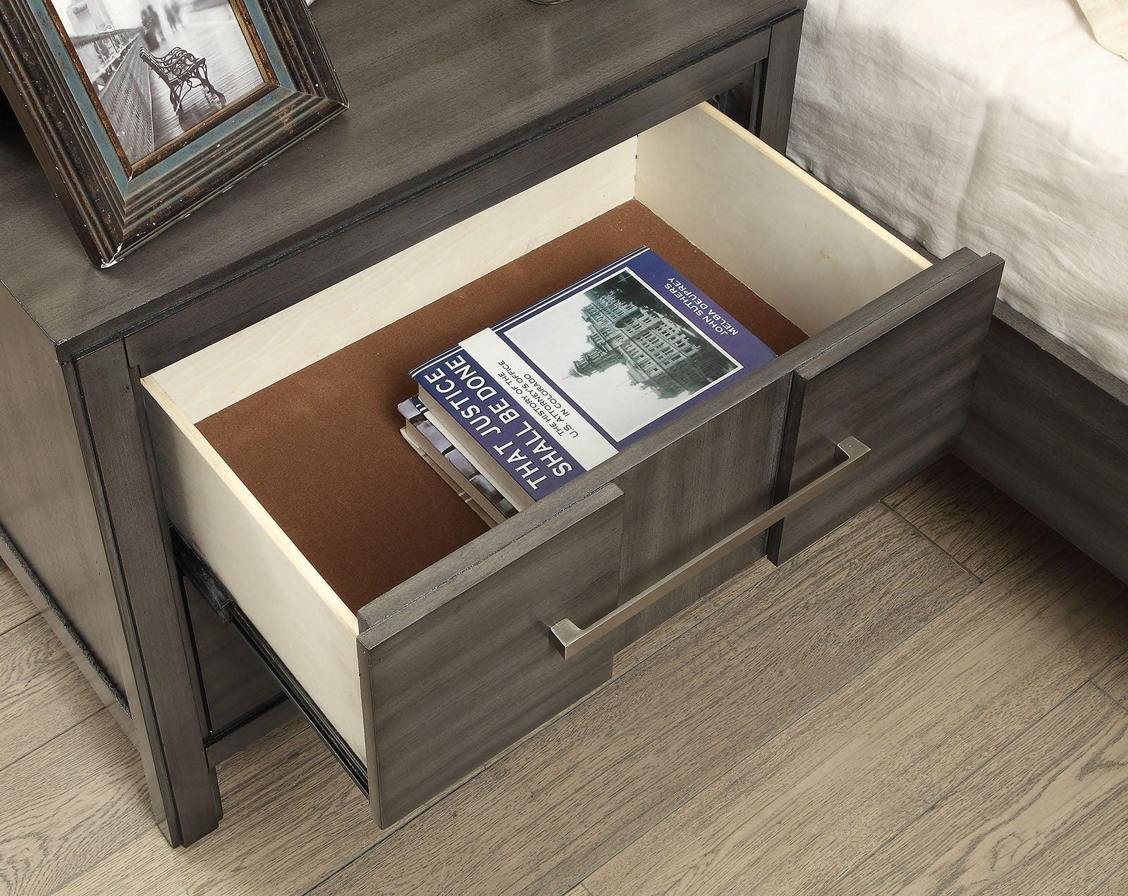 Berenice Gray Night Stand - Image 2