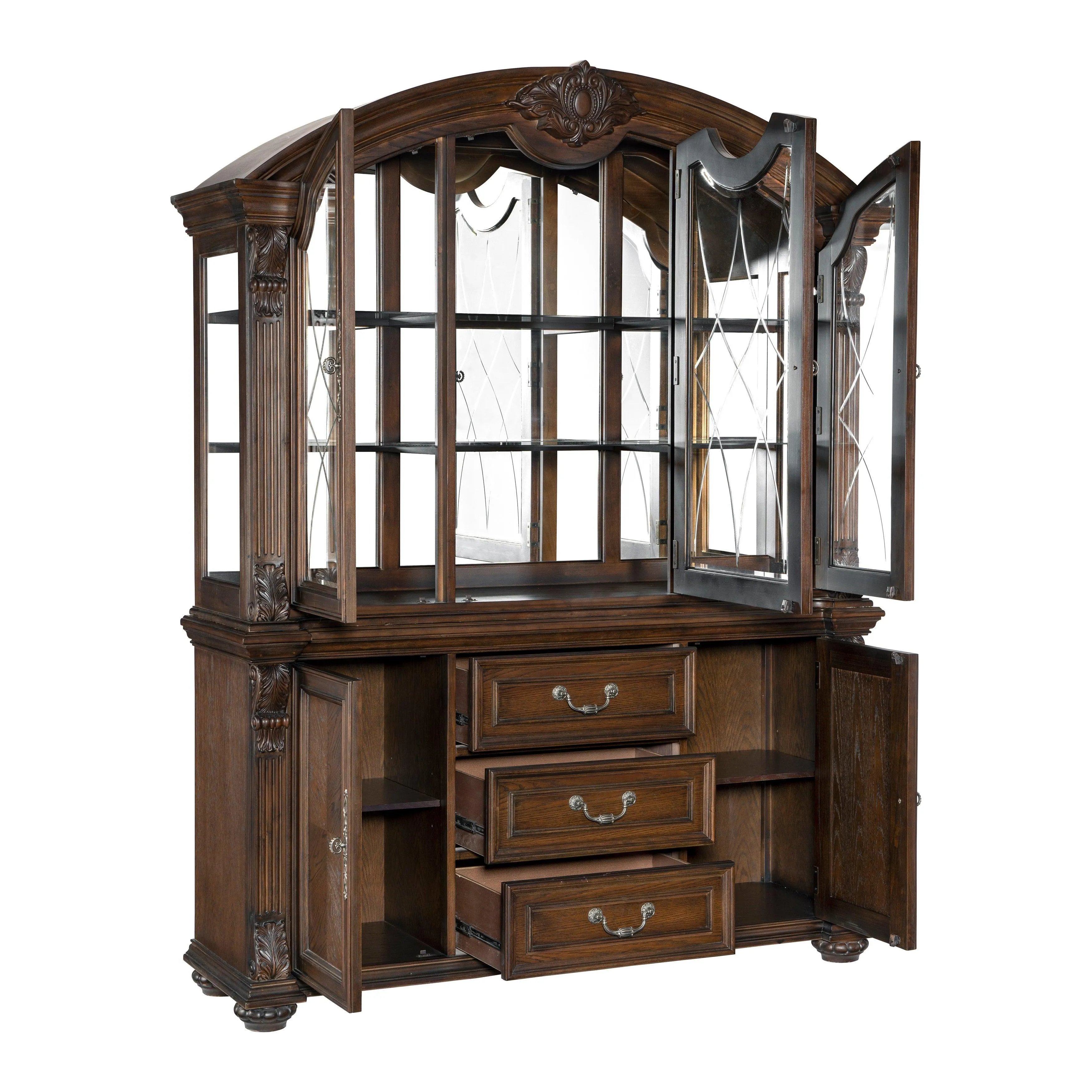 Bergen Dark Oak Buffet & Hutch - Image 4