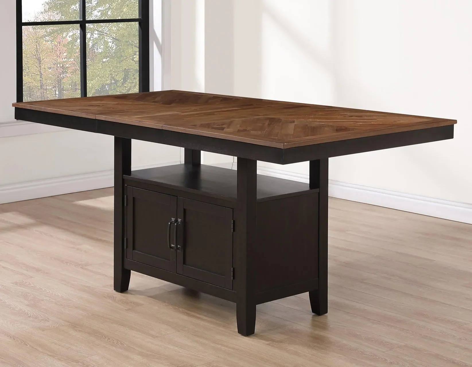 Bermuda 60-80″ Storage Counter Table with 20″ Leaf - Image 15