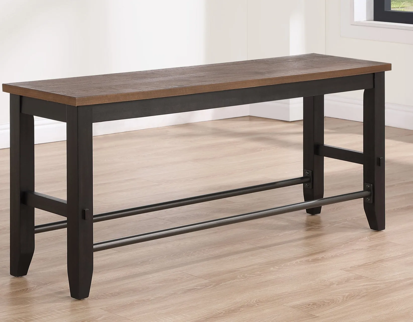 Bermuda Black/Dark Acacia Counter Height Dining Set - Image 9