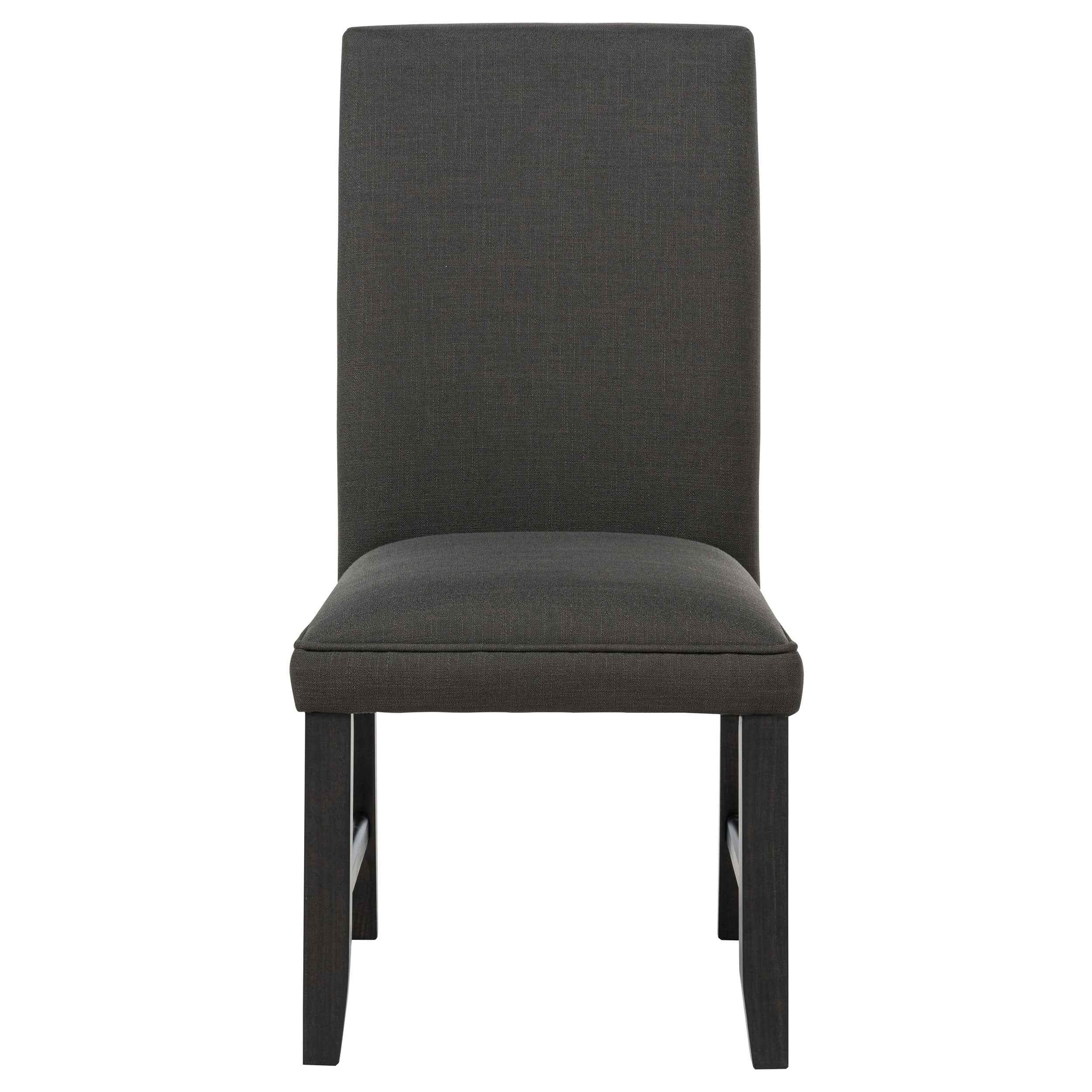 Berning Charcoal Grey Fabric Upholstered Parson Side Chair (Set of 2) - Image 2