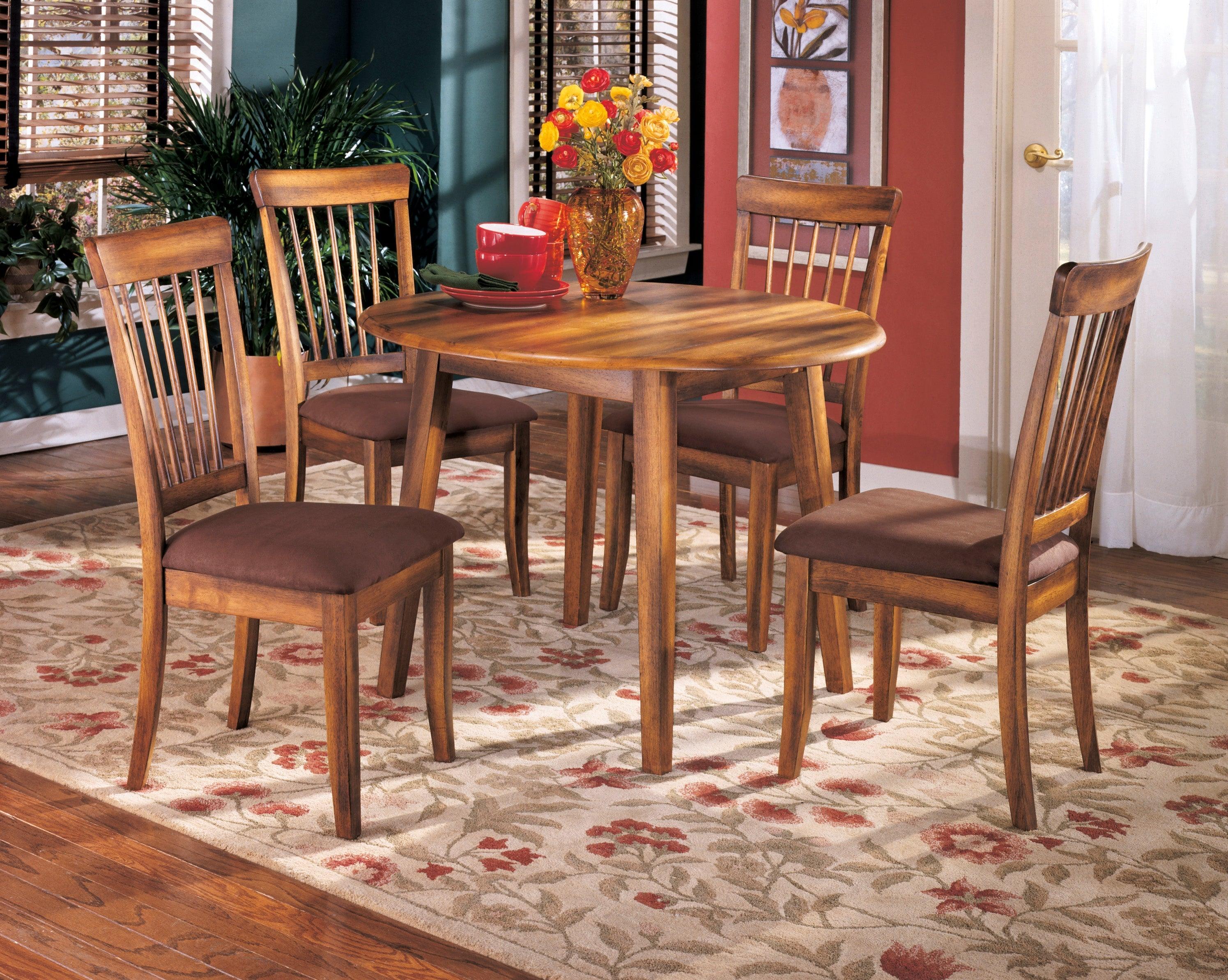 Berringer Rustic Brown Dining Table and 4 Chairs