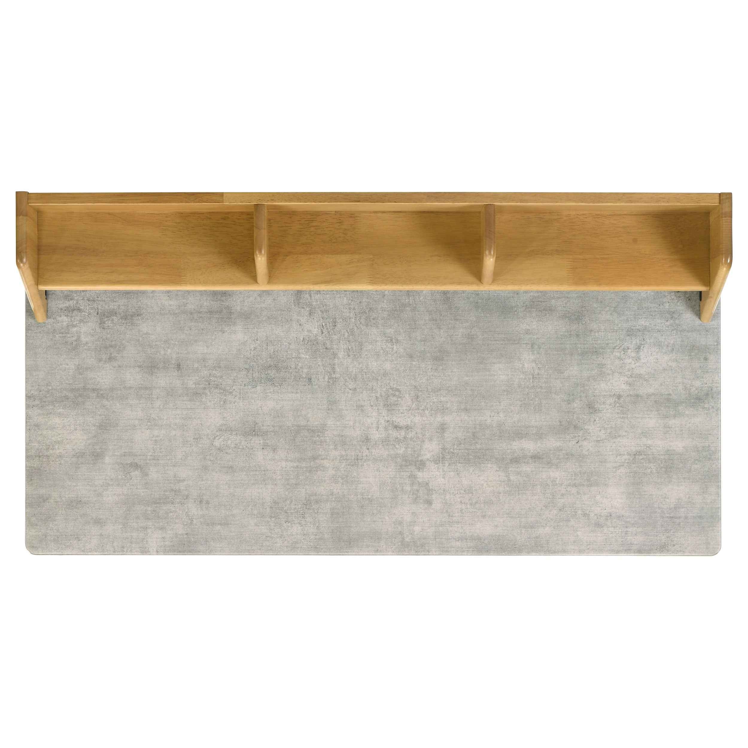 Besler Cement/Natural 47-inch SmartTop Writing Desk with Shelf - Image 8