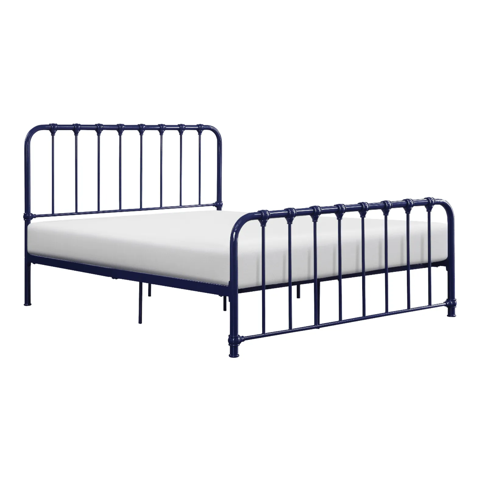 Bethany Blue Queen Metal Platform Bed - Image 4