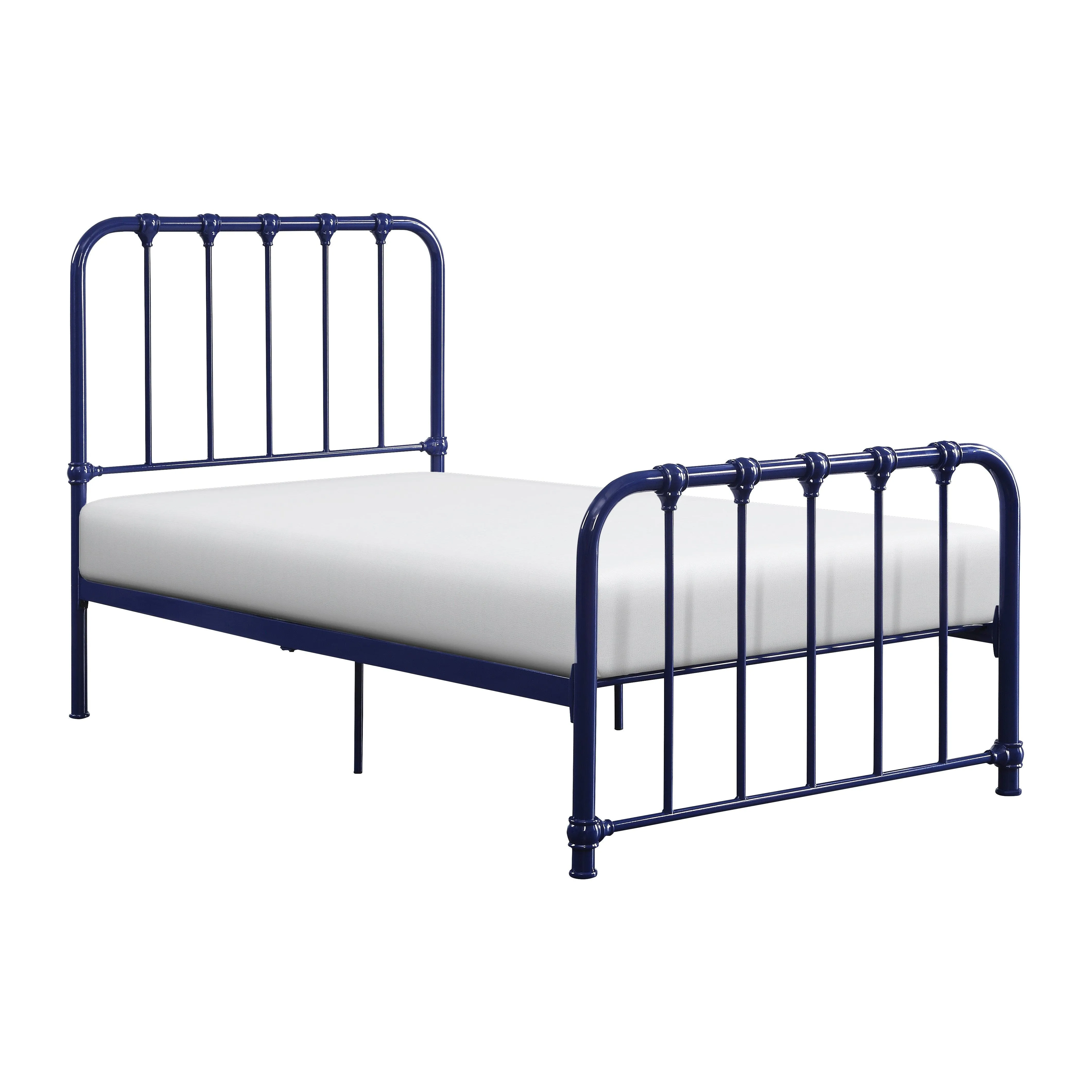 Bethany Blue Twin Metal Platform Bed - Image 4